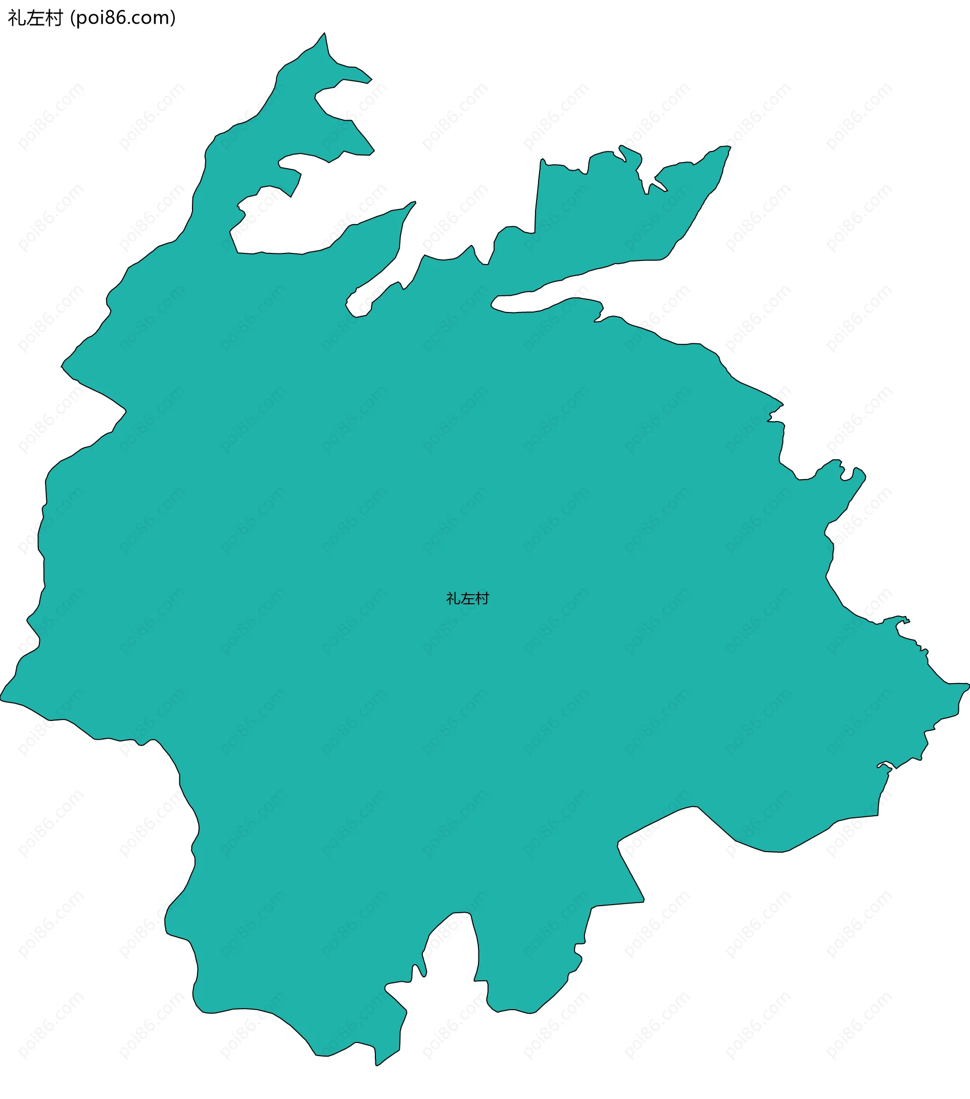 礼左村边界地图