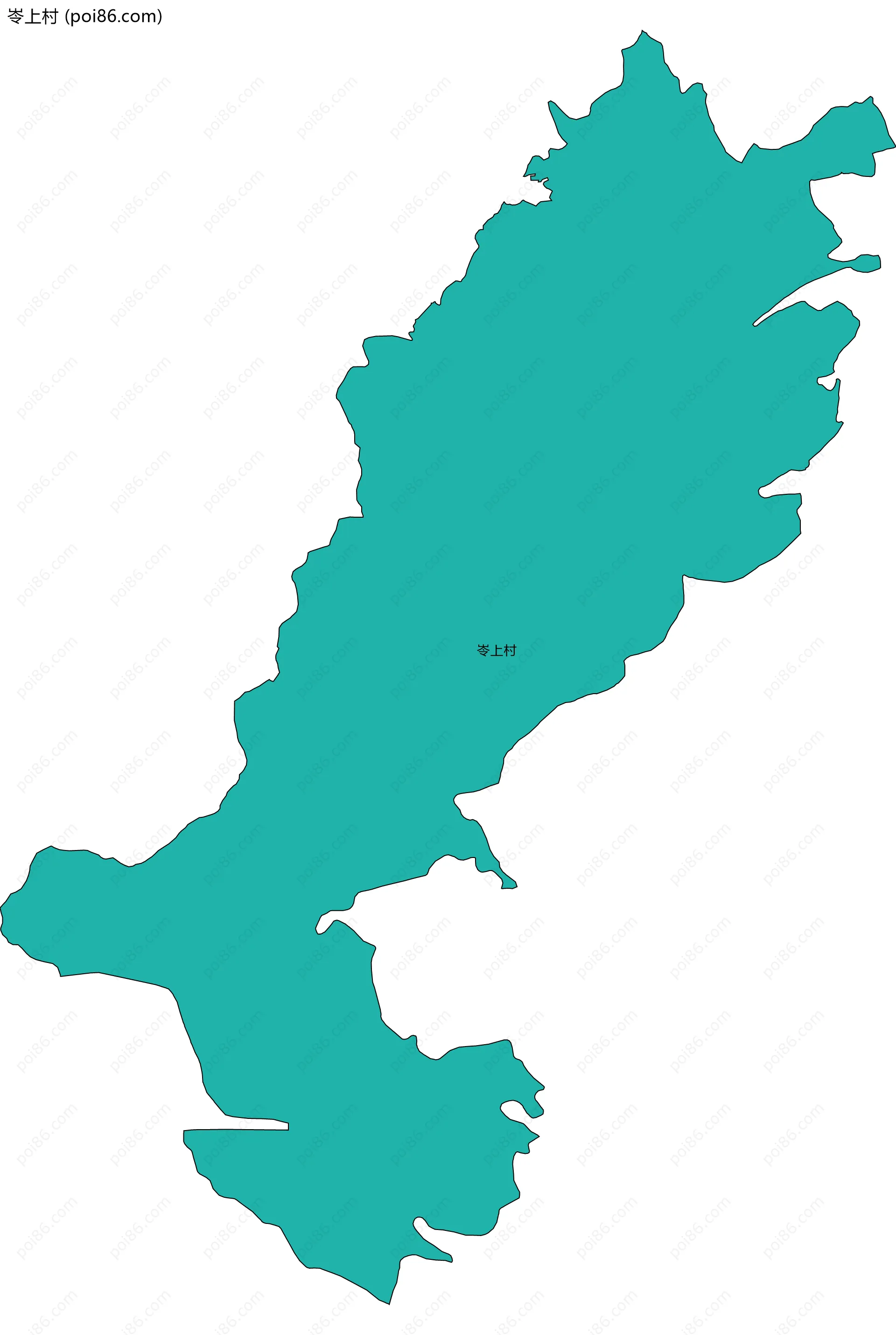 岺上村边界地图