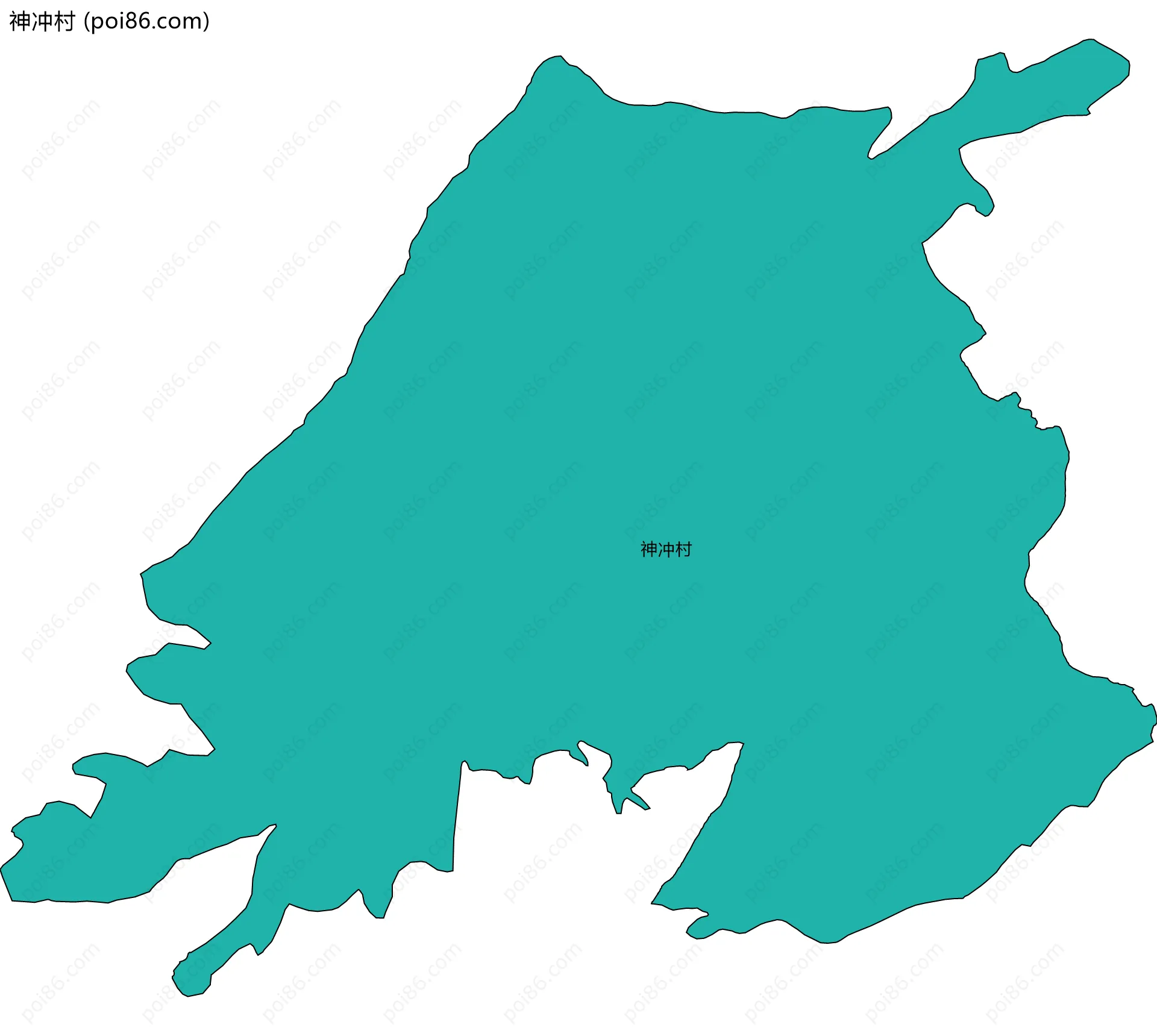 神冲村边界地图