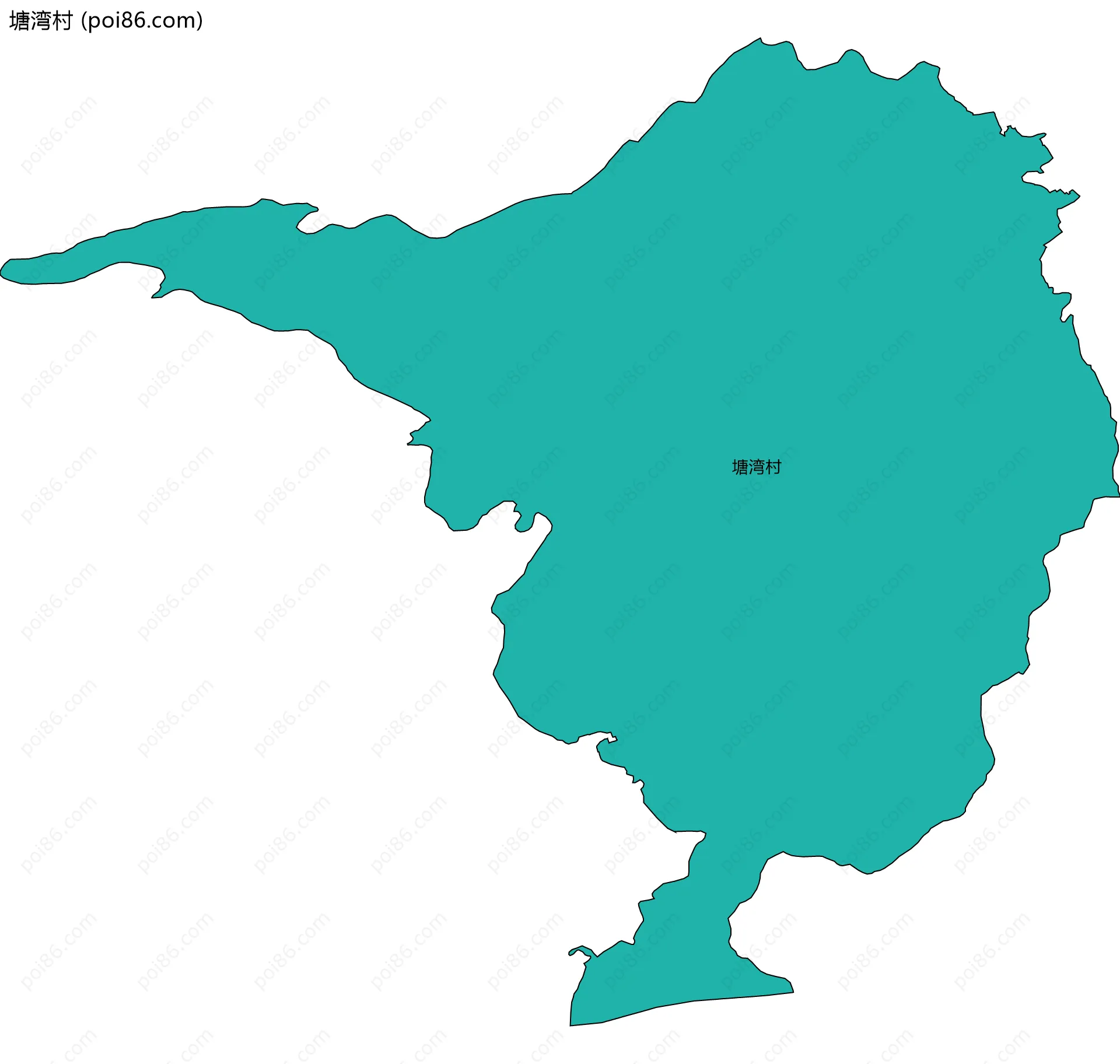 塘湾村边界地图