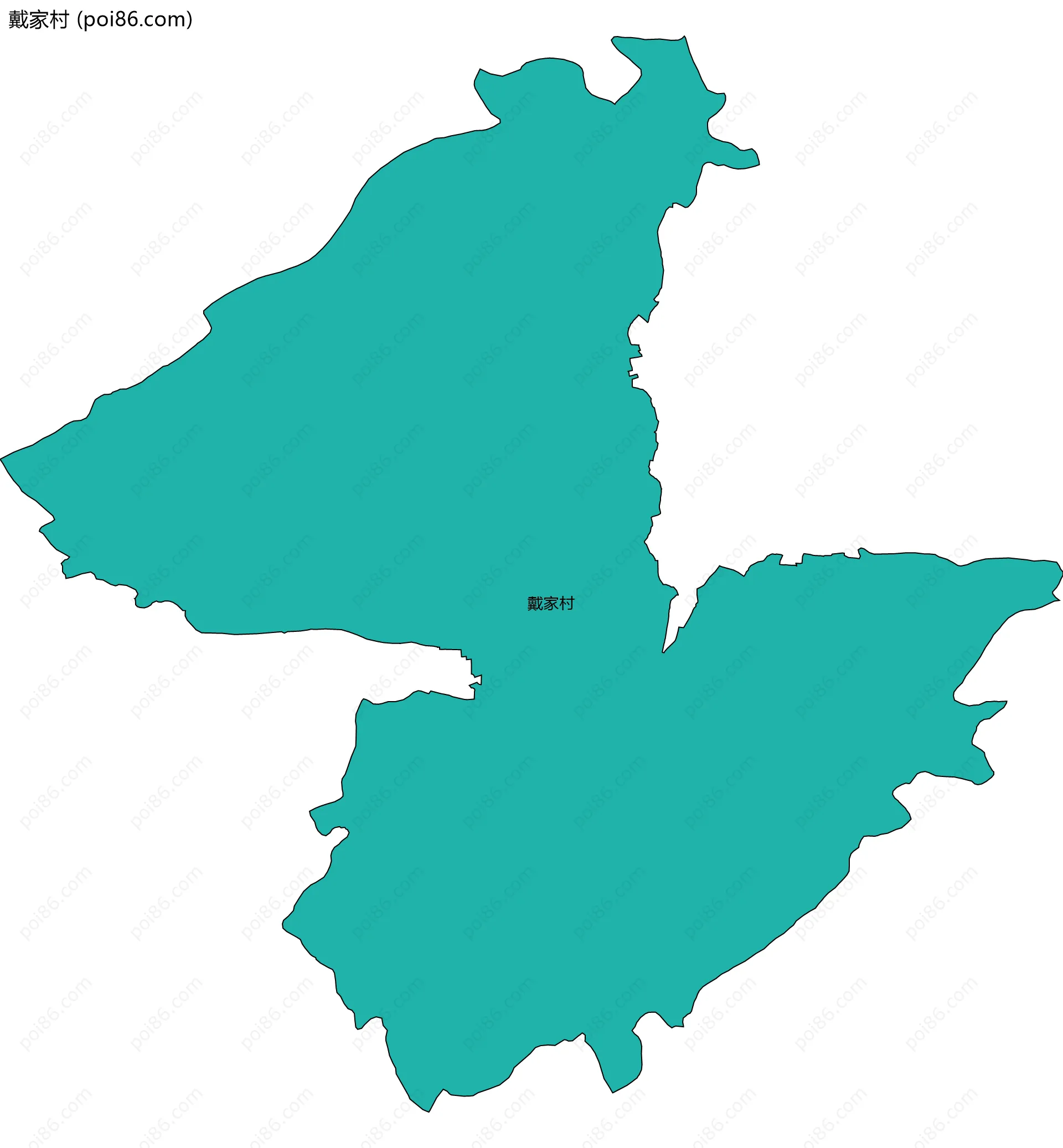 戴家村边界地图