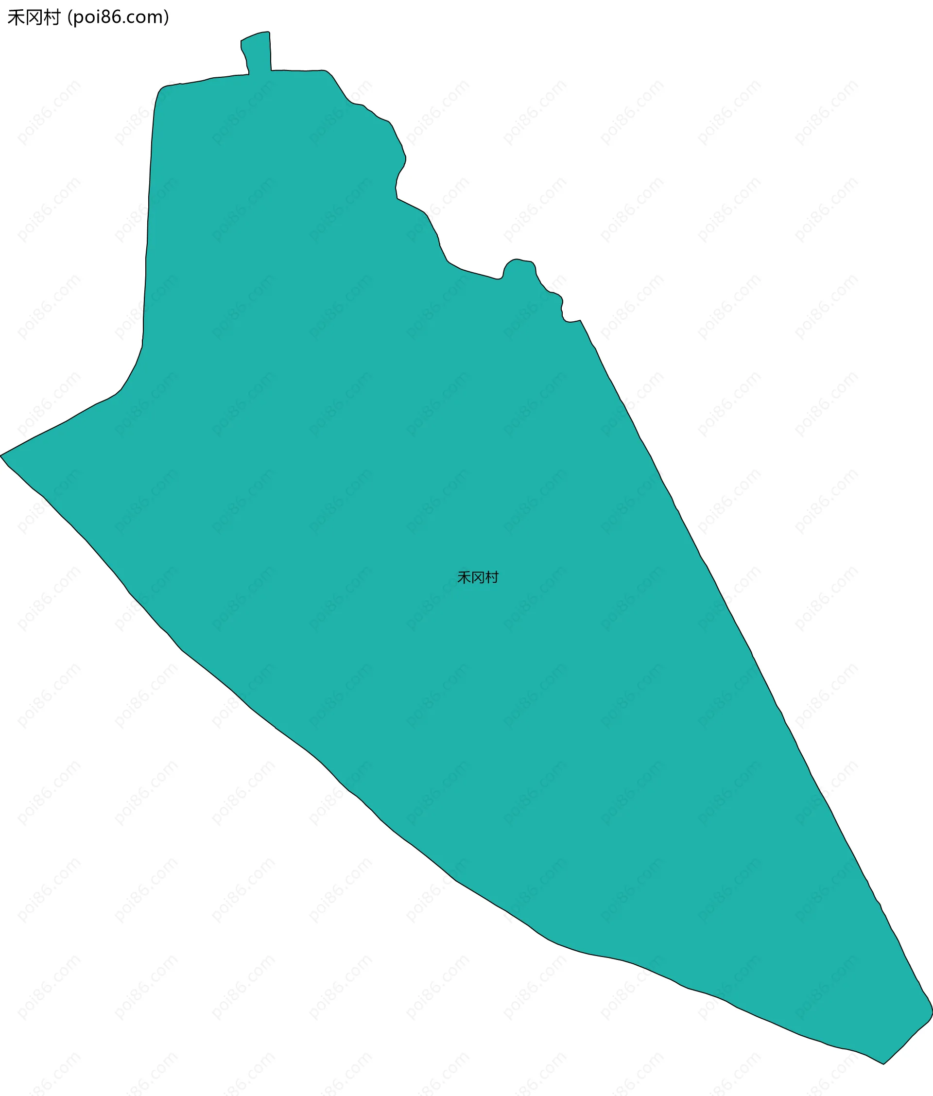 禾冈村边界地图