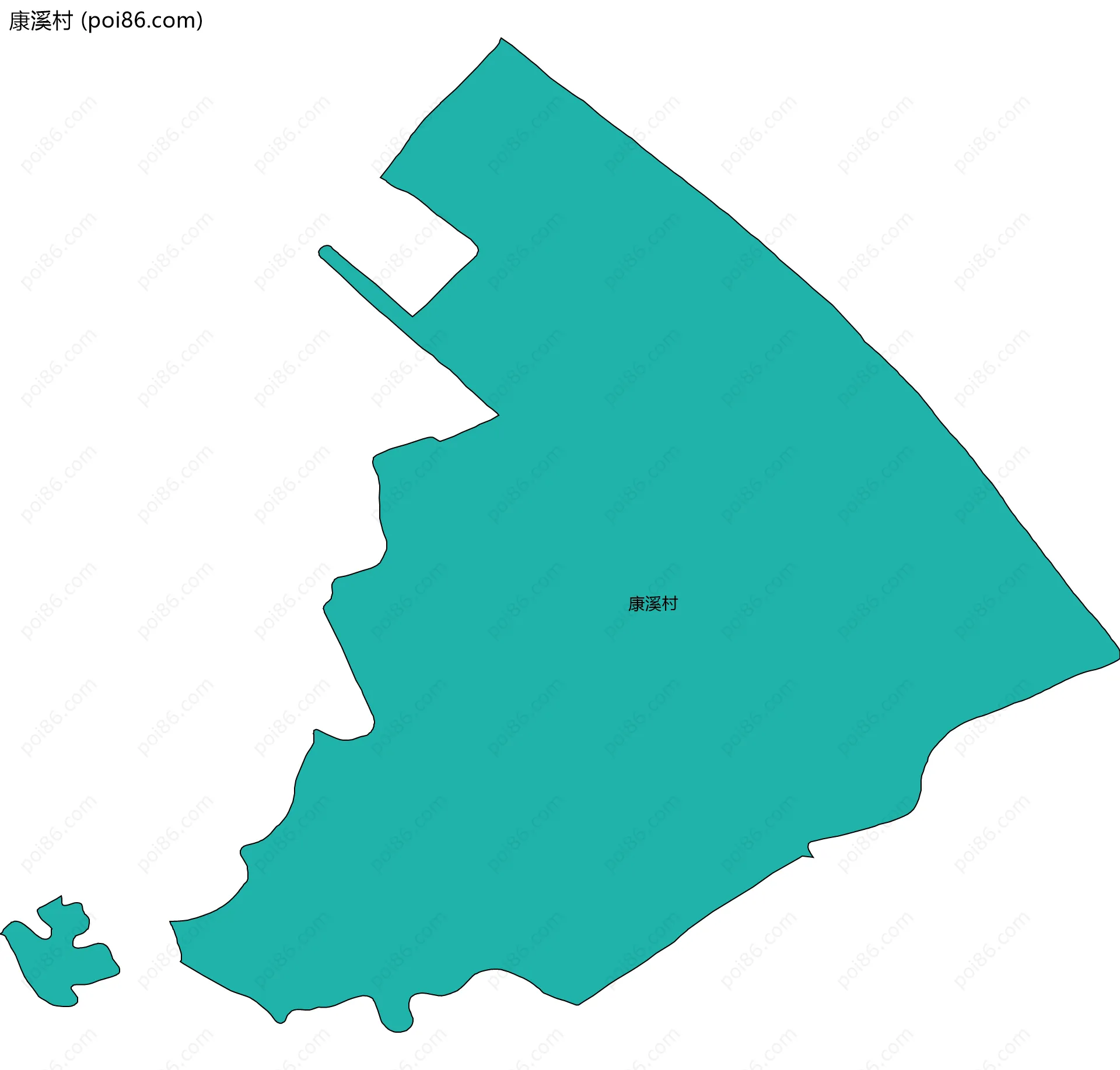 康溪村边界地图