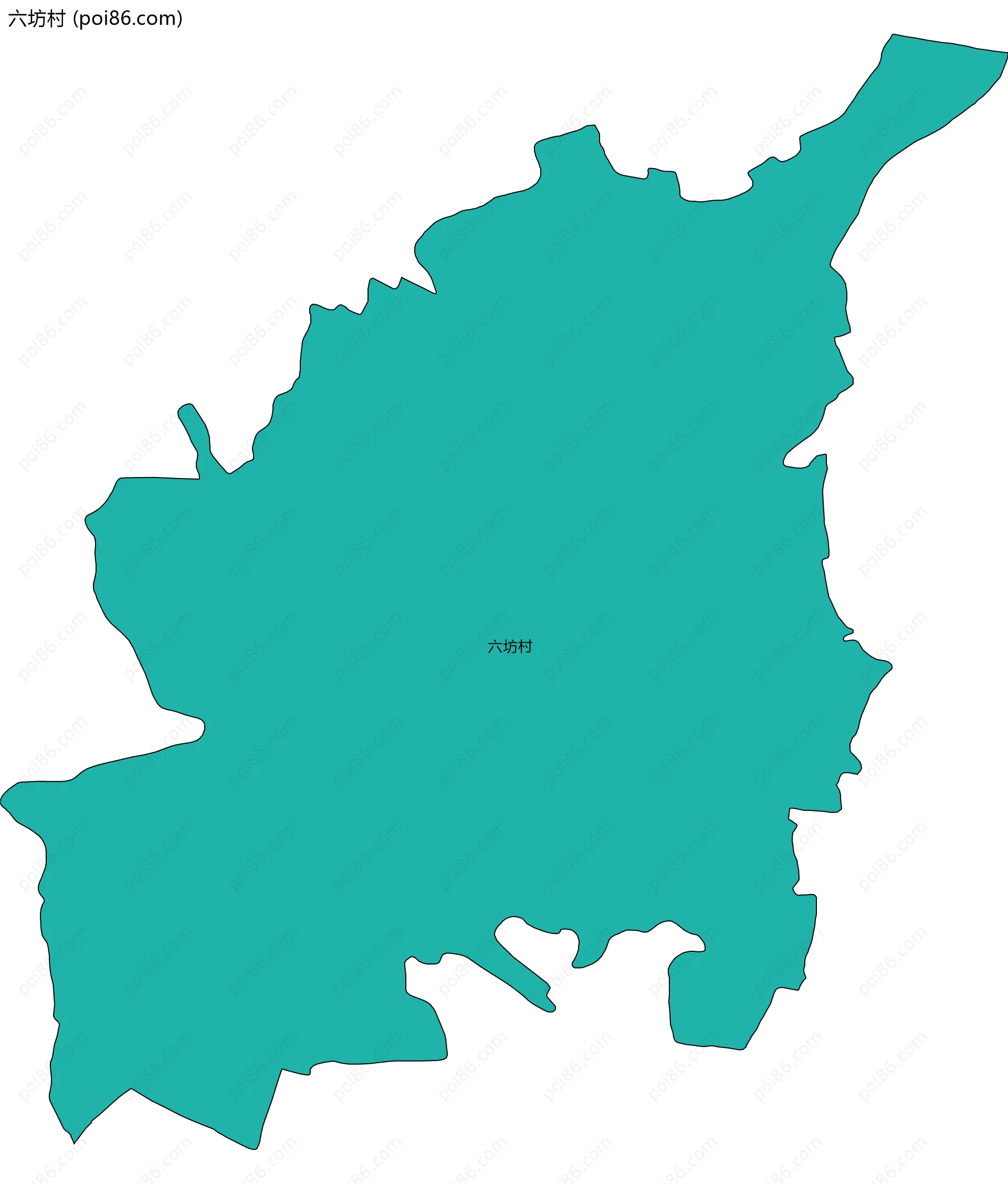 六坊村边界地图