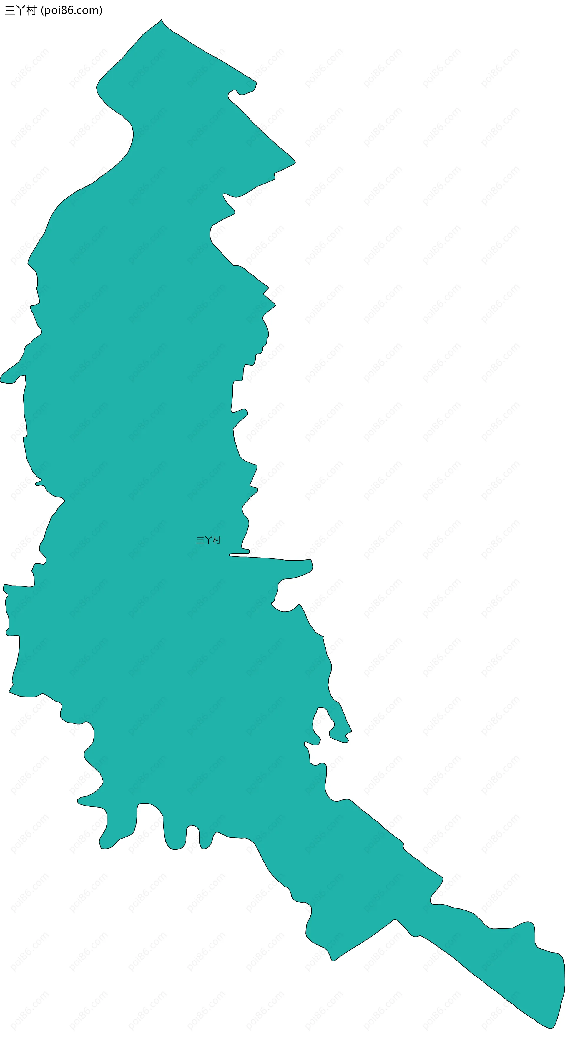 三丫村边界地图