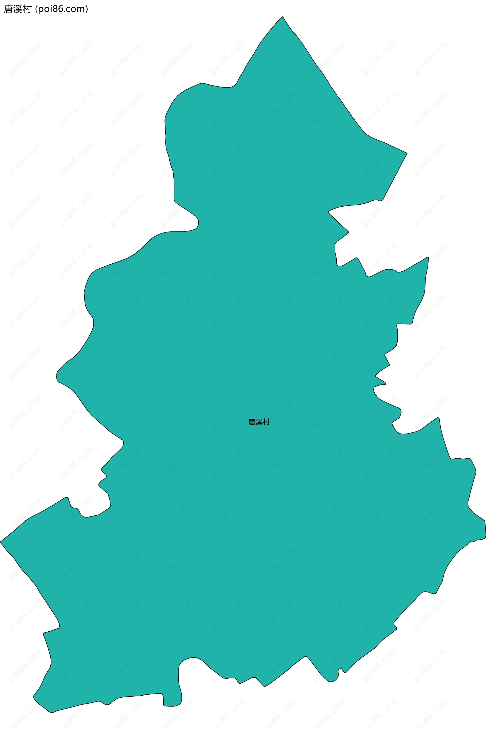 唐溪村边界地图