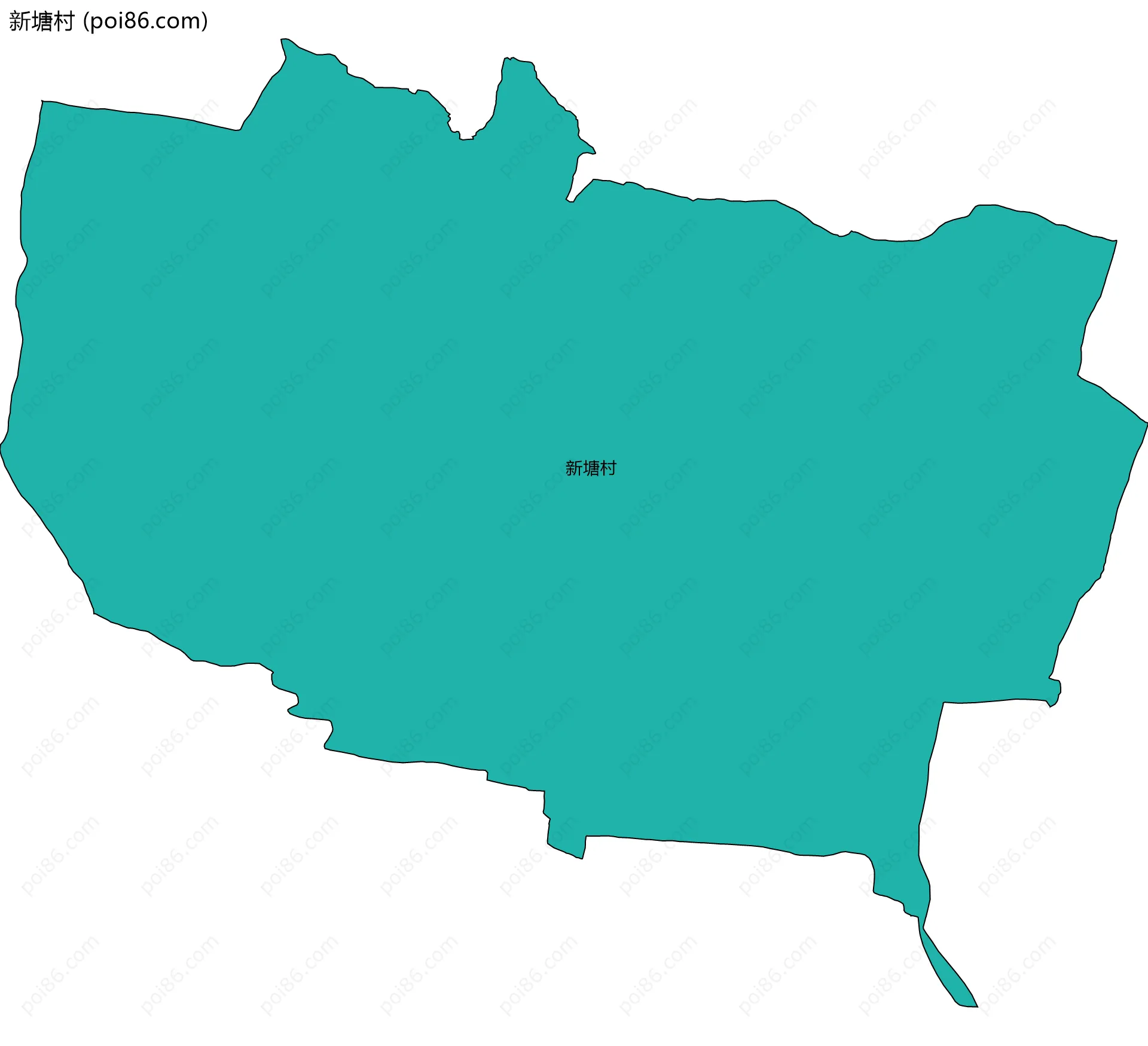 新塘村边界地图