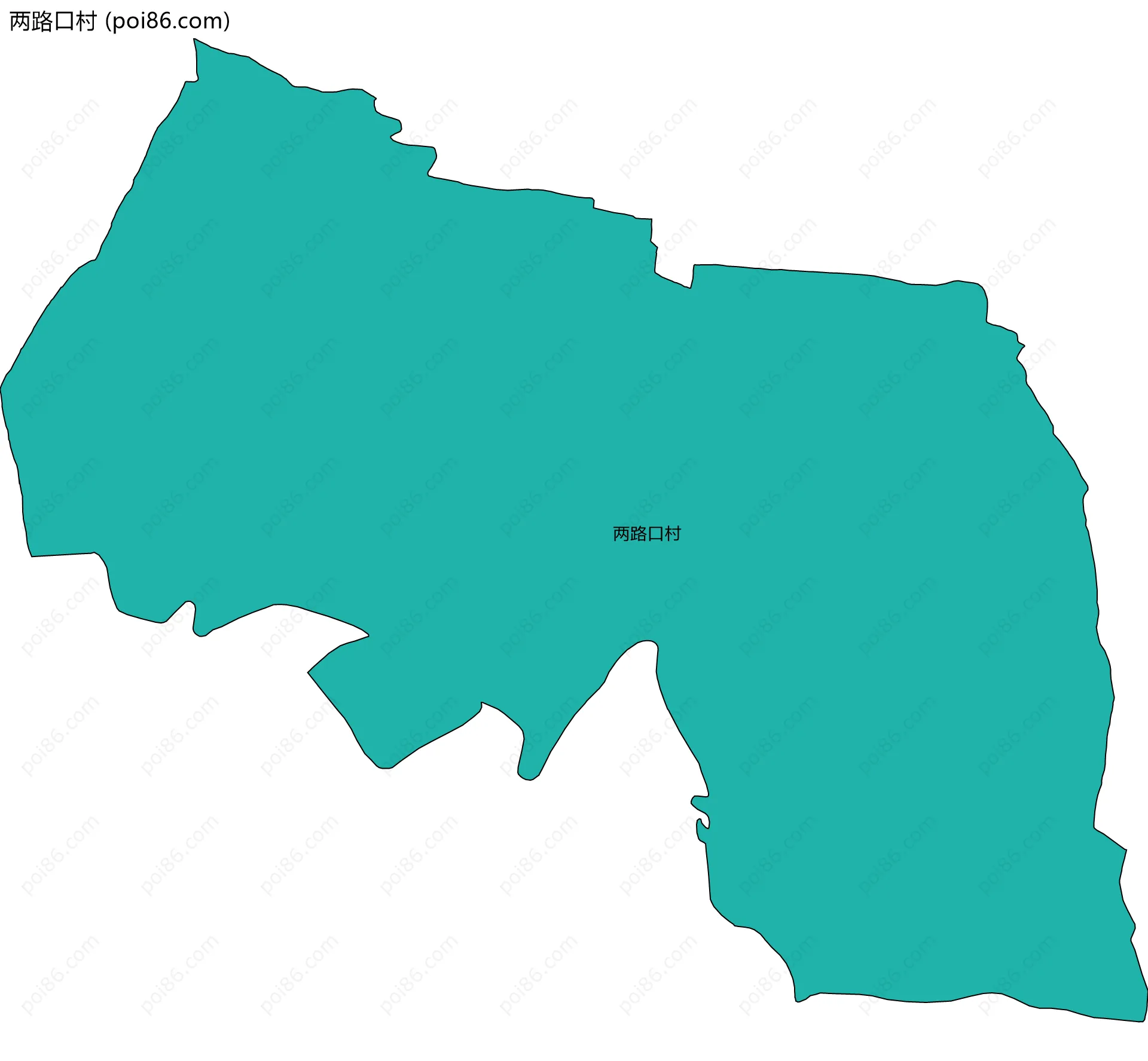 两路口村边界地图