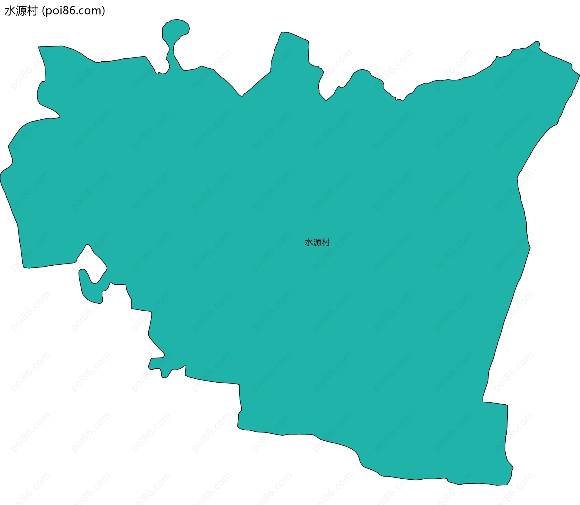 水源村边界地图
