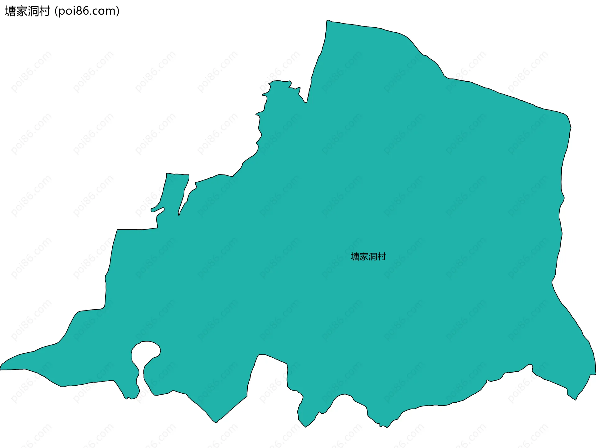 塘家洞村边界地图