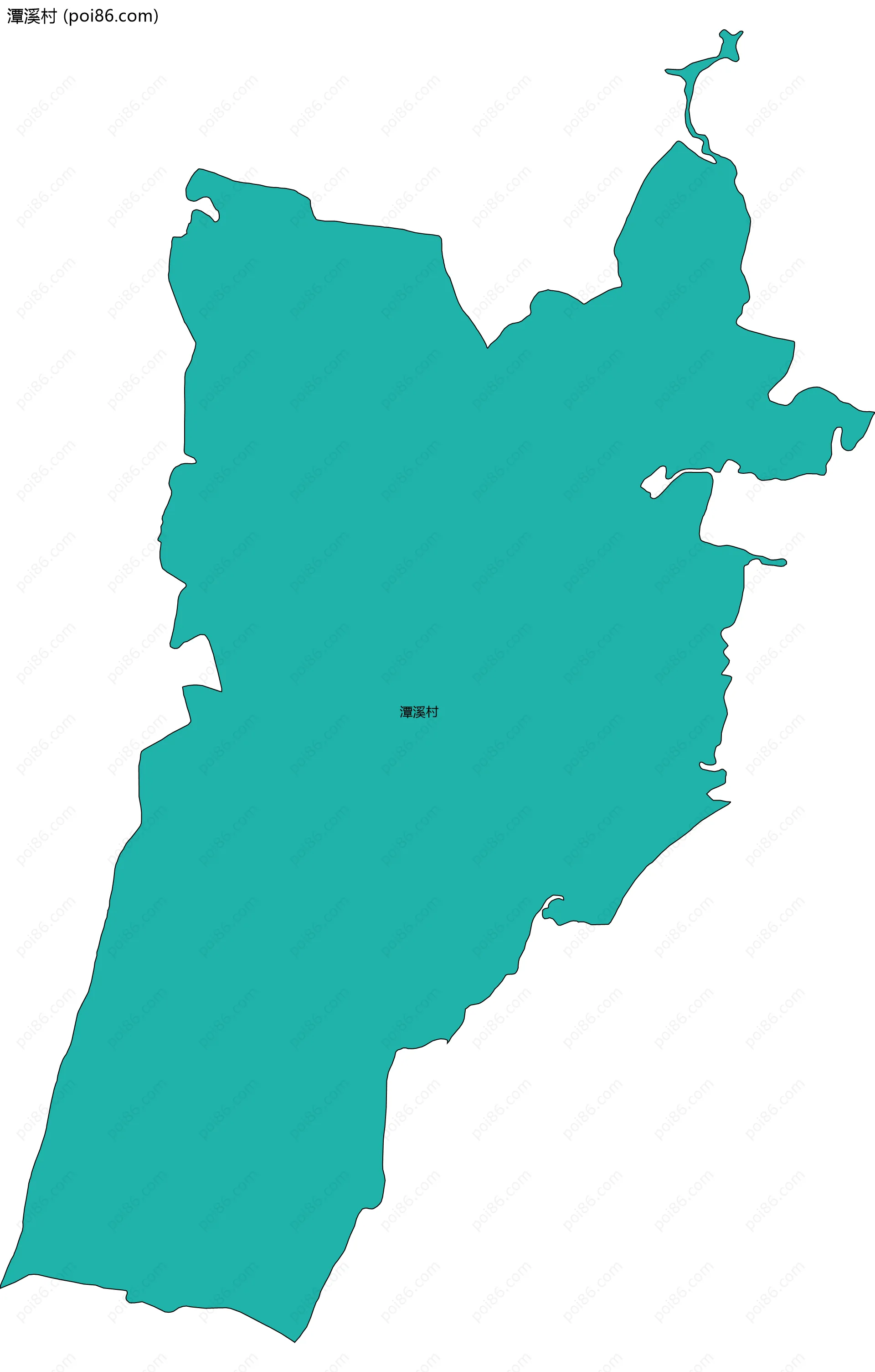 潭溪村边界地图