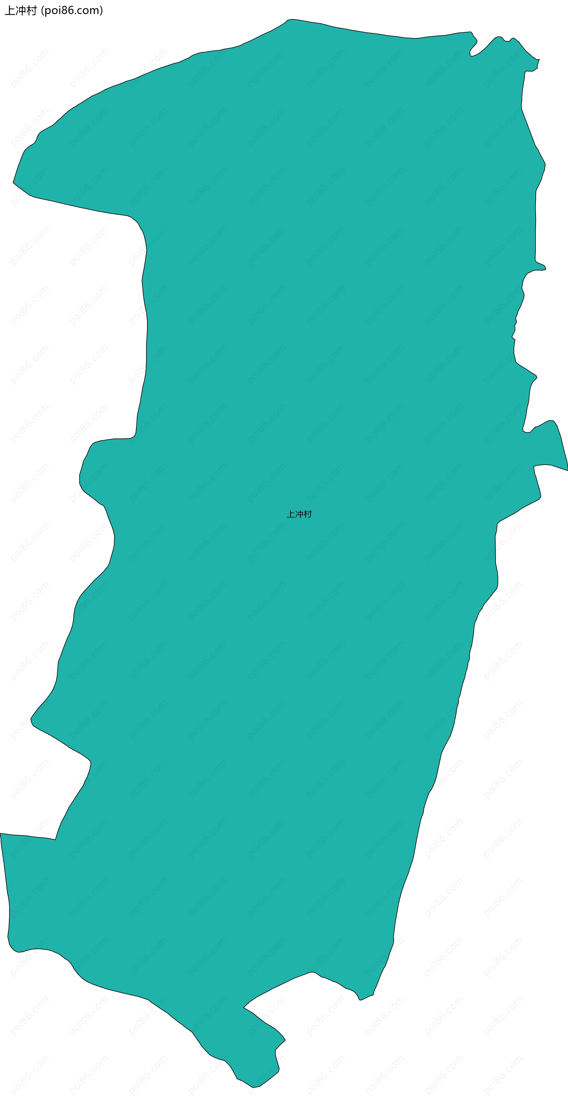 上冲村边界地图