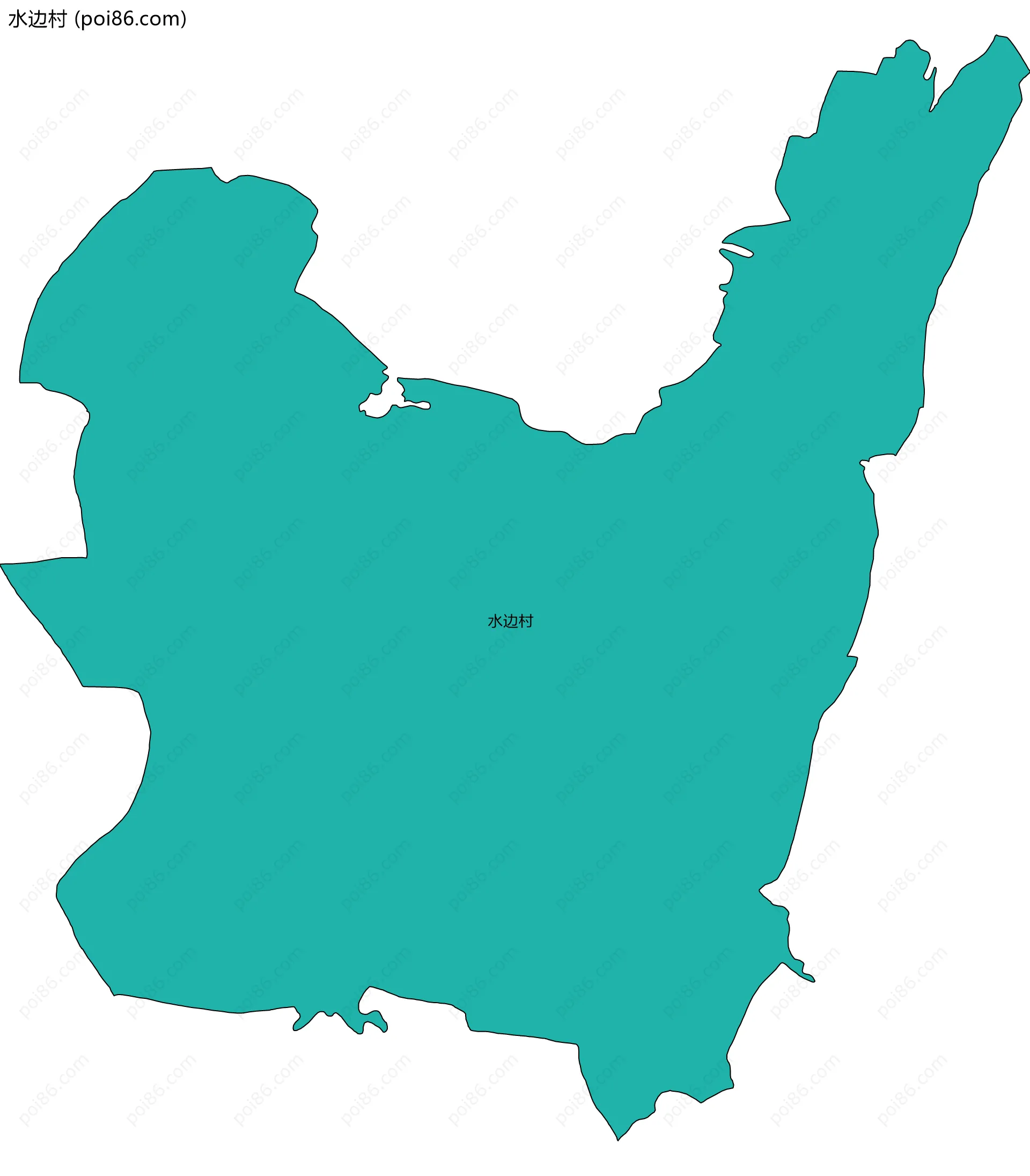 水边村边界地图