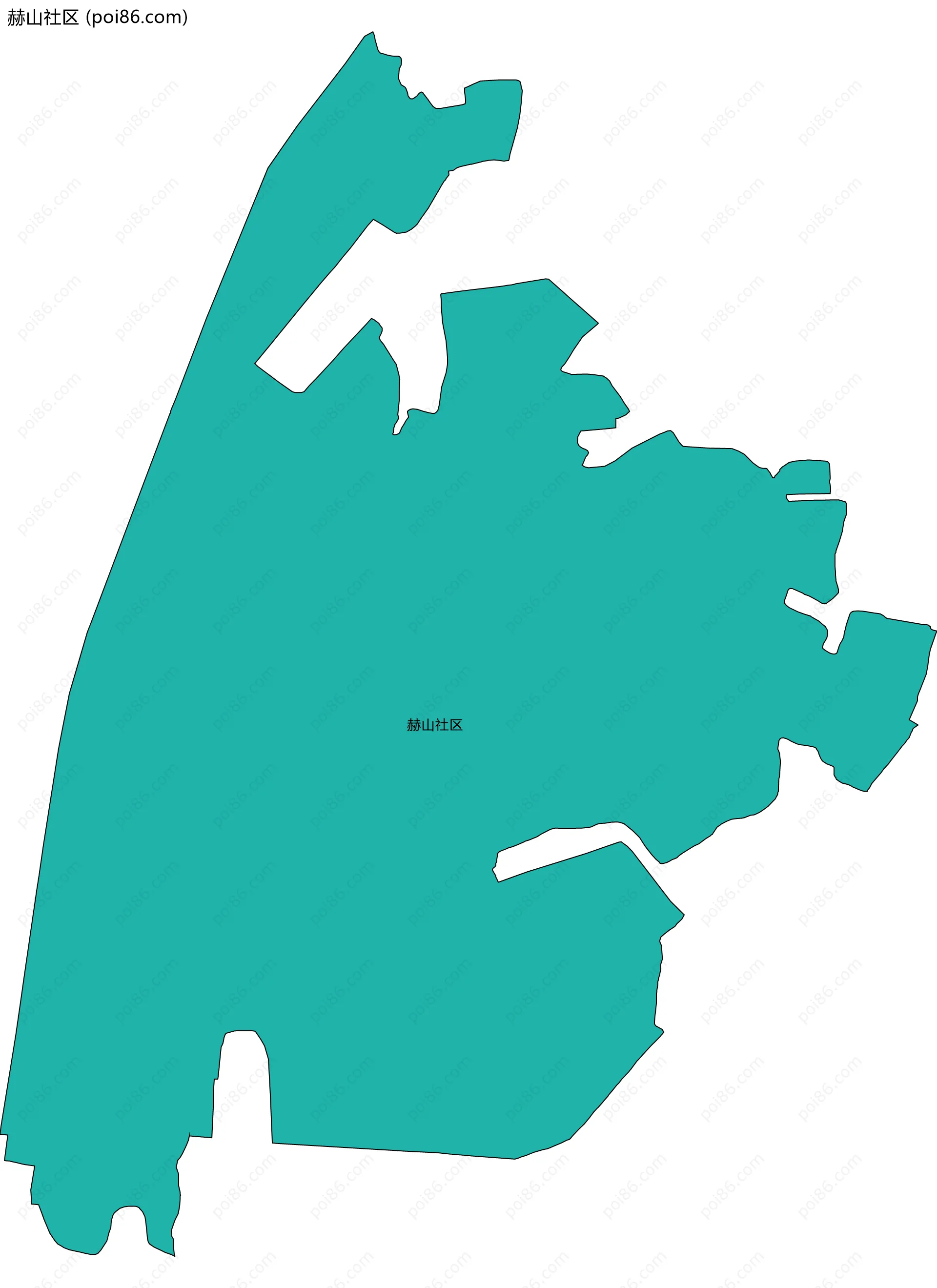 赫山社区边界地图