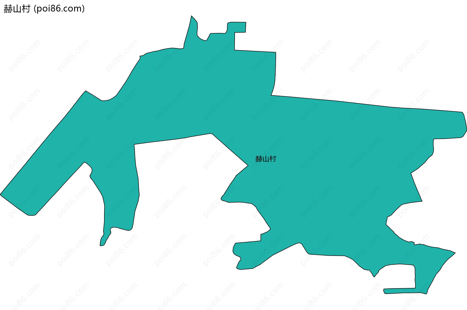 赫山村边界地图