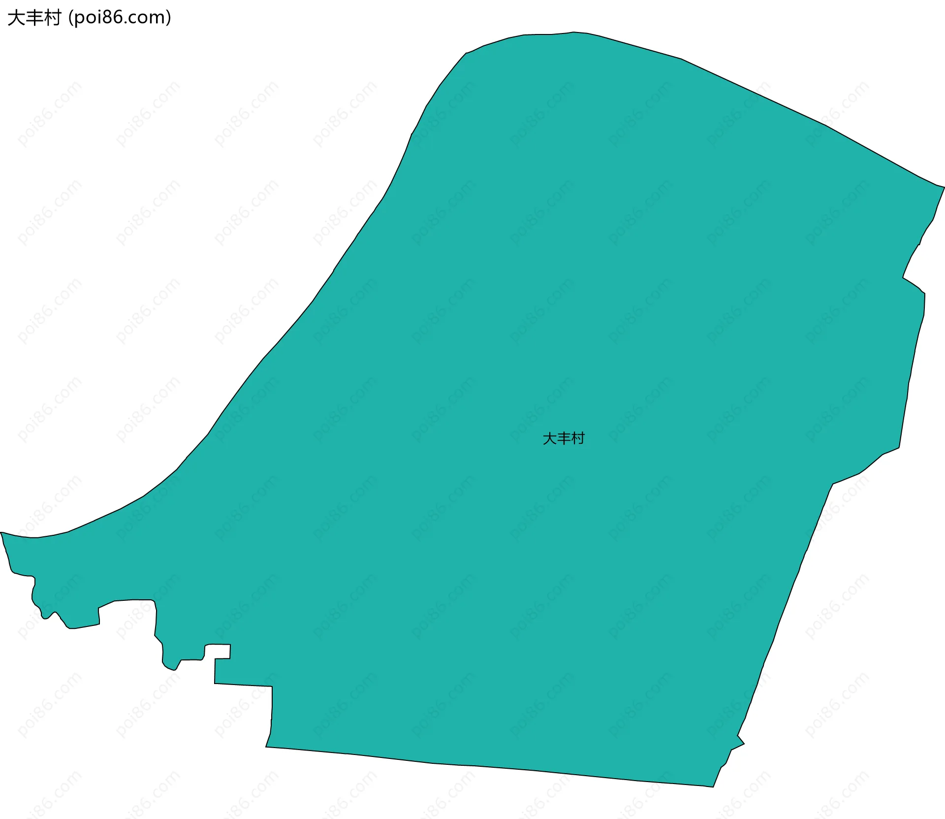 大丰村边界地图