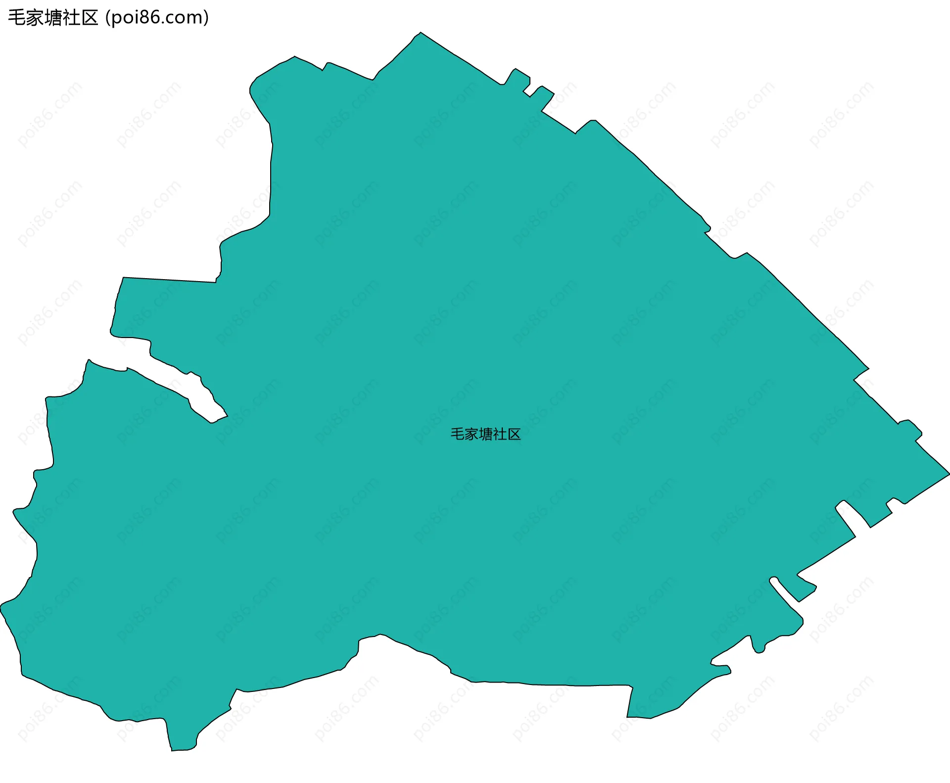 毛家塘社区边界地图