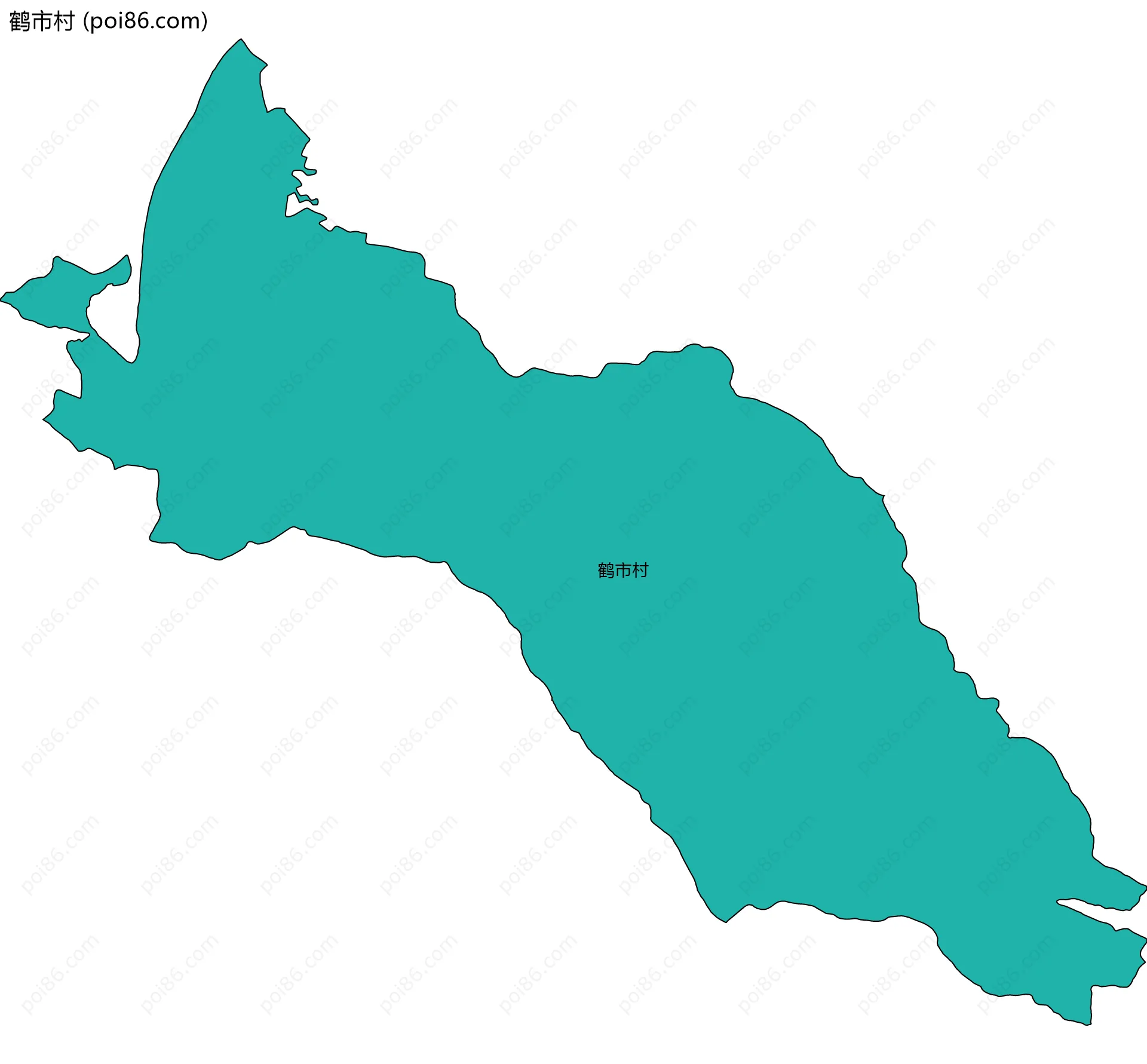 鹤市村边界地图
