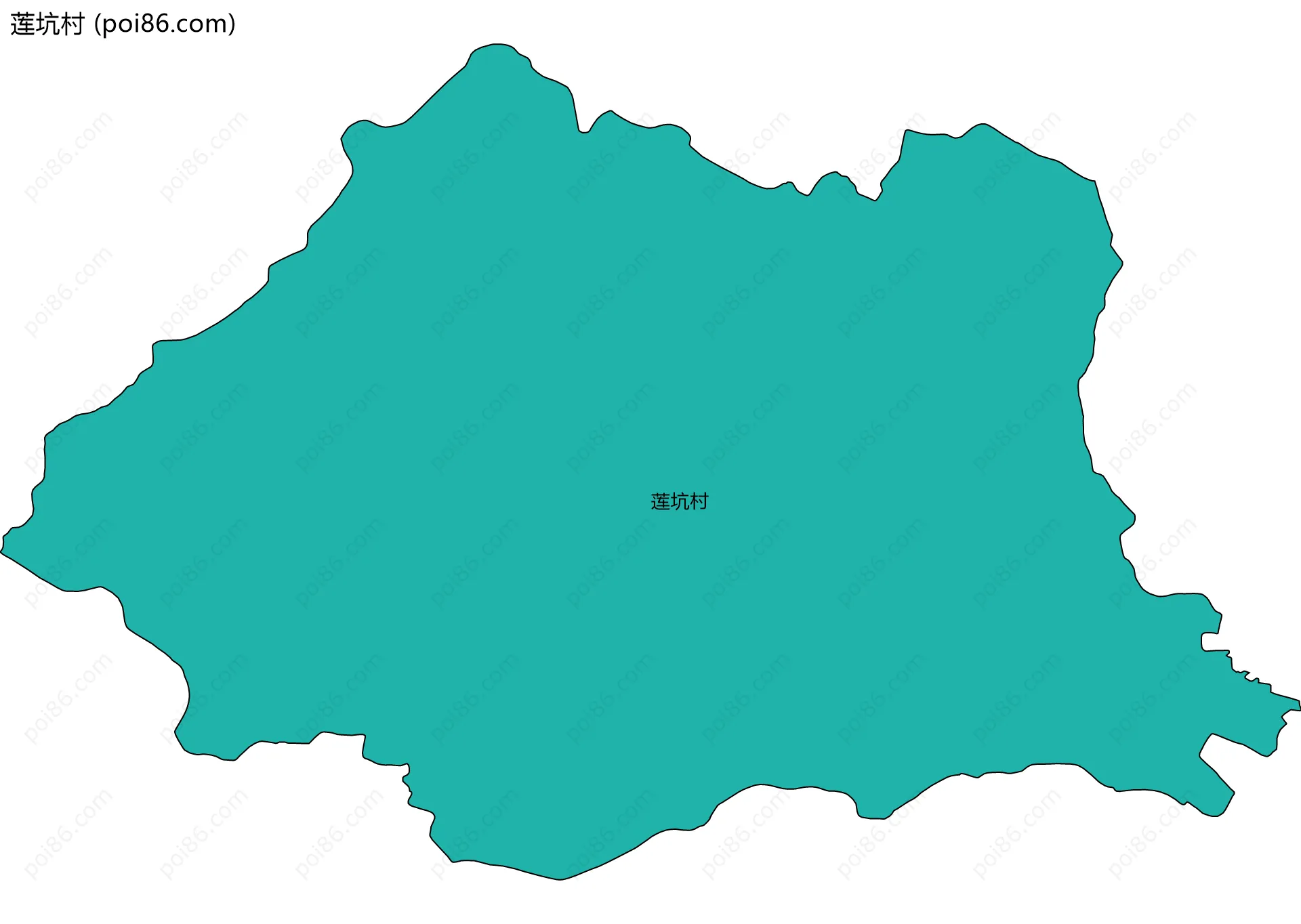 莲坑村边界地图