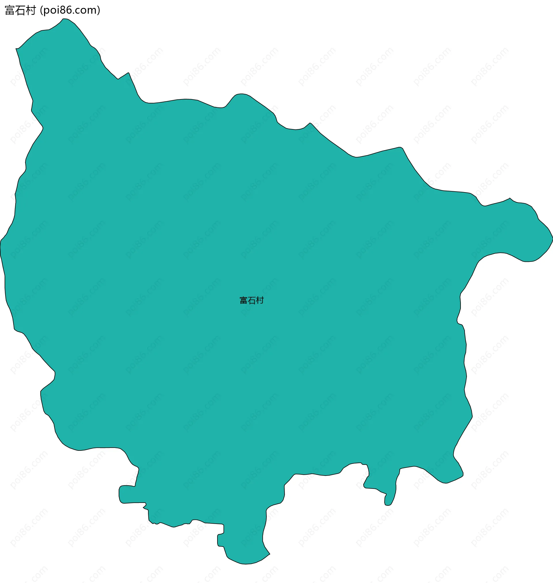 富石村边界地图
