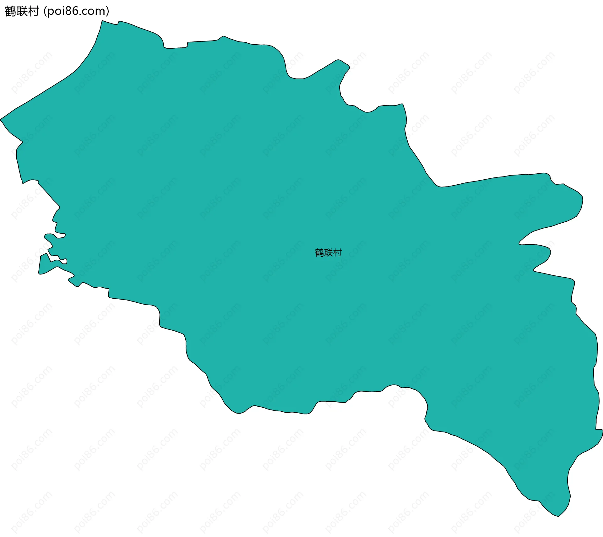 鹤联村边界地图