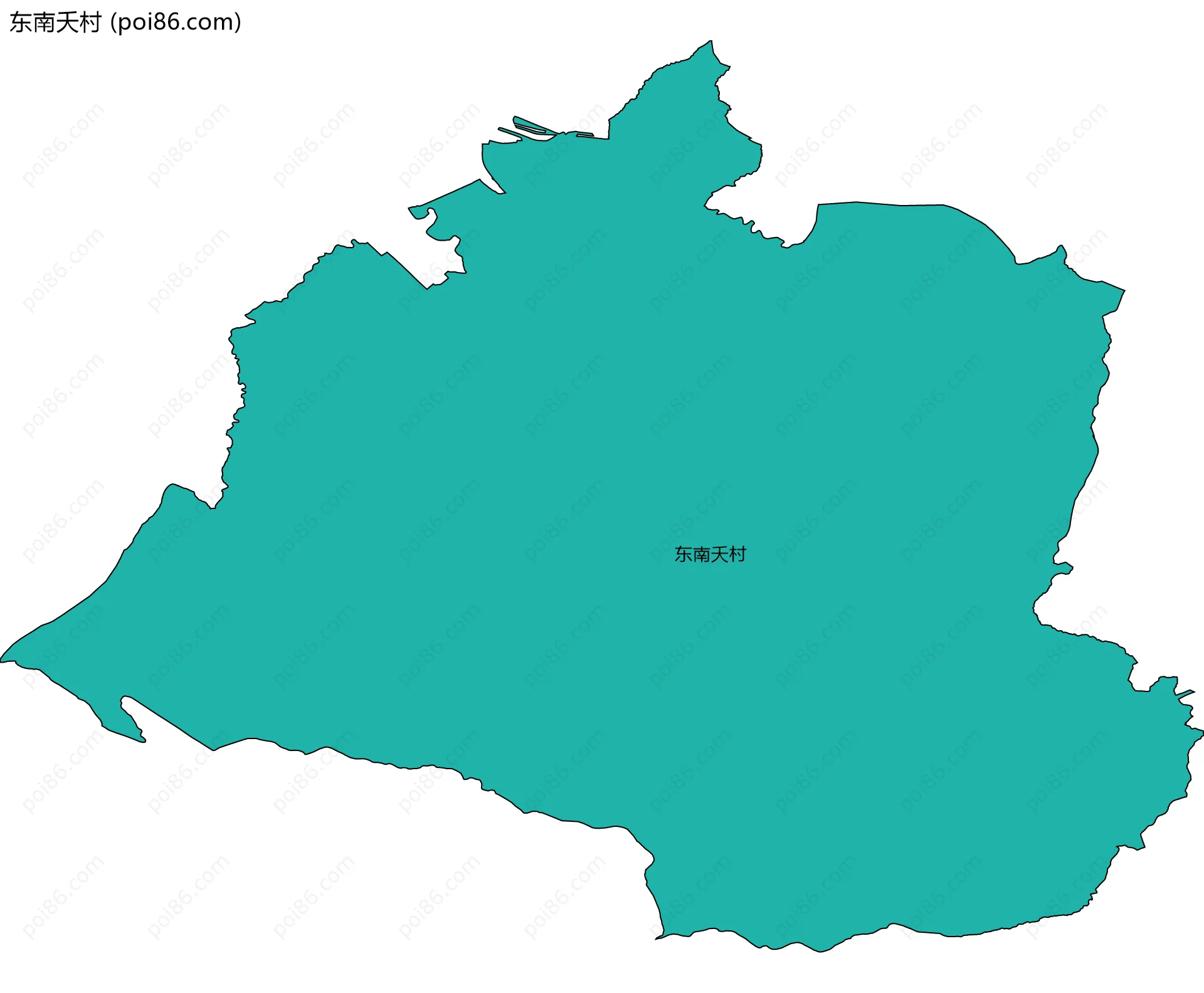 东南夭村边界地图