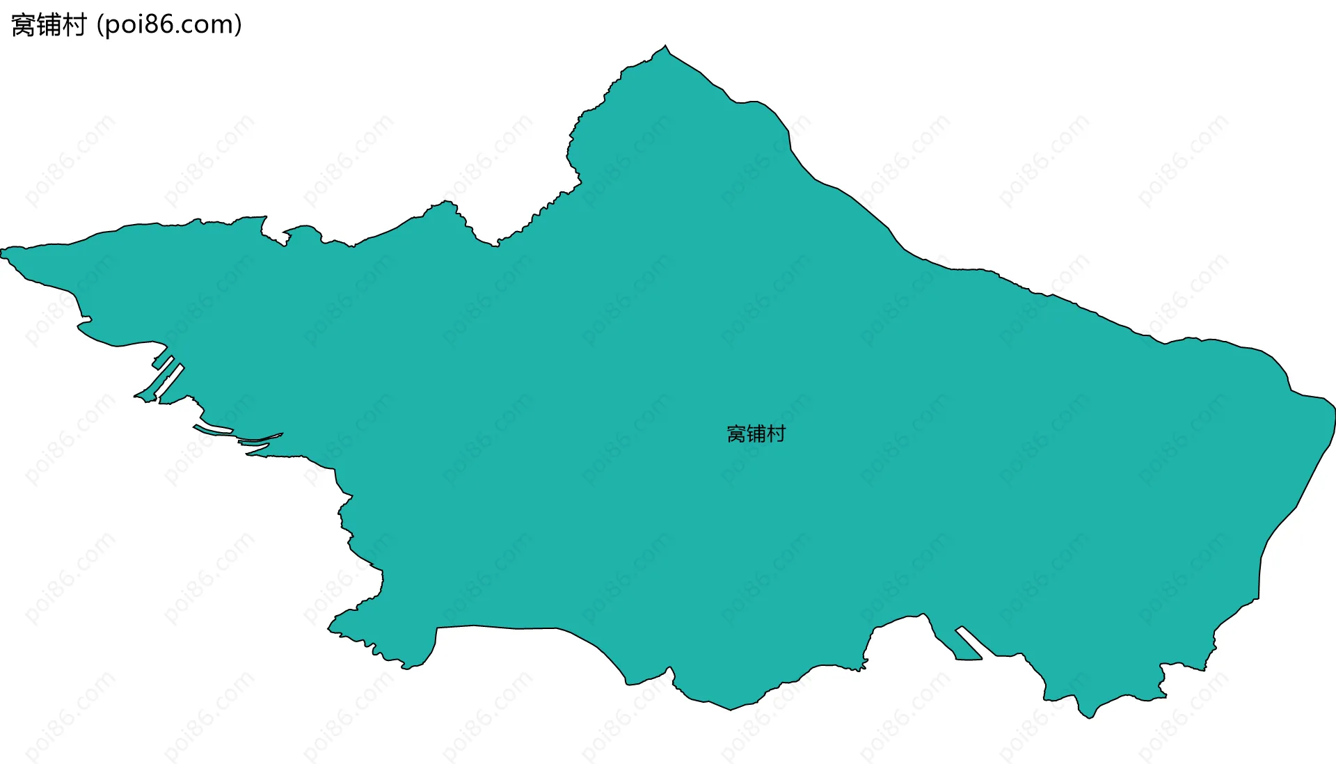 窝铺村边界地图