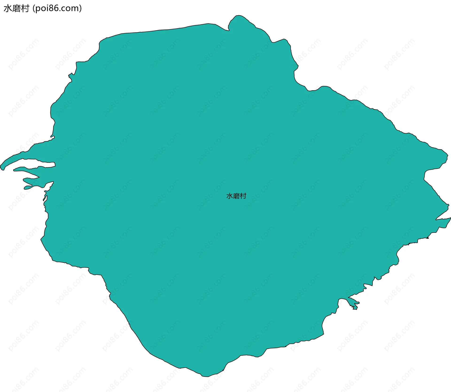 水磨村边界地图