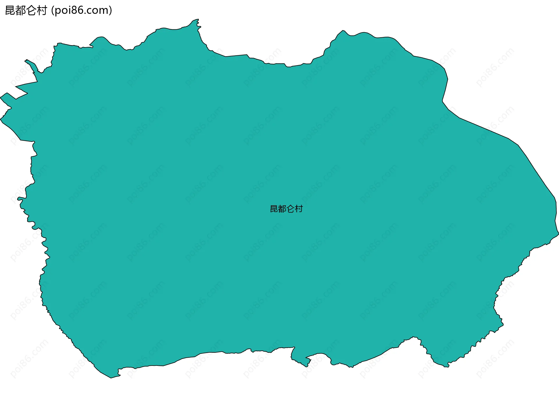 昆都仑村边界地图