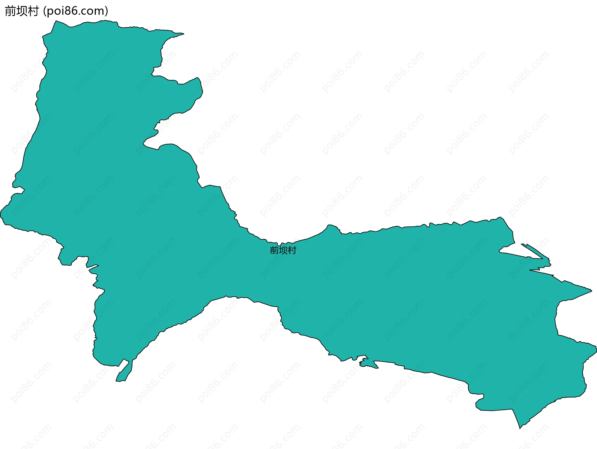 前坝村边界地图
