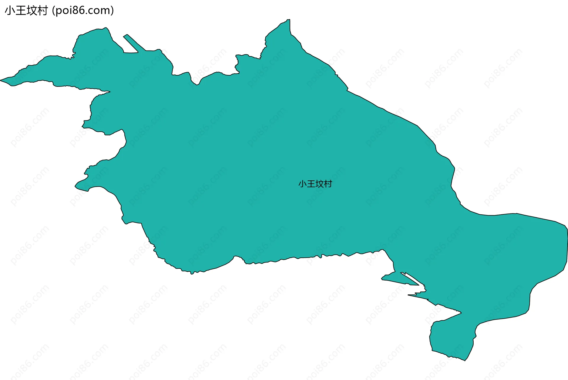 小王坟村边界地图