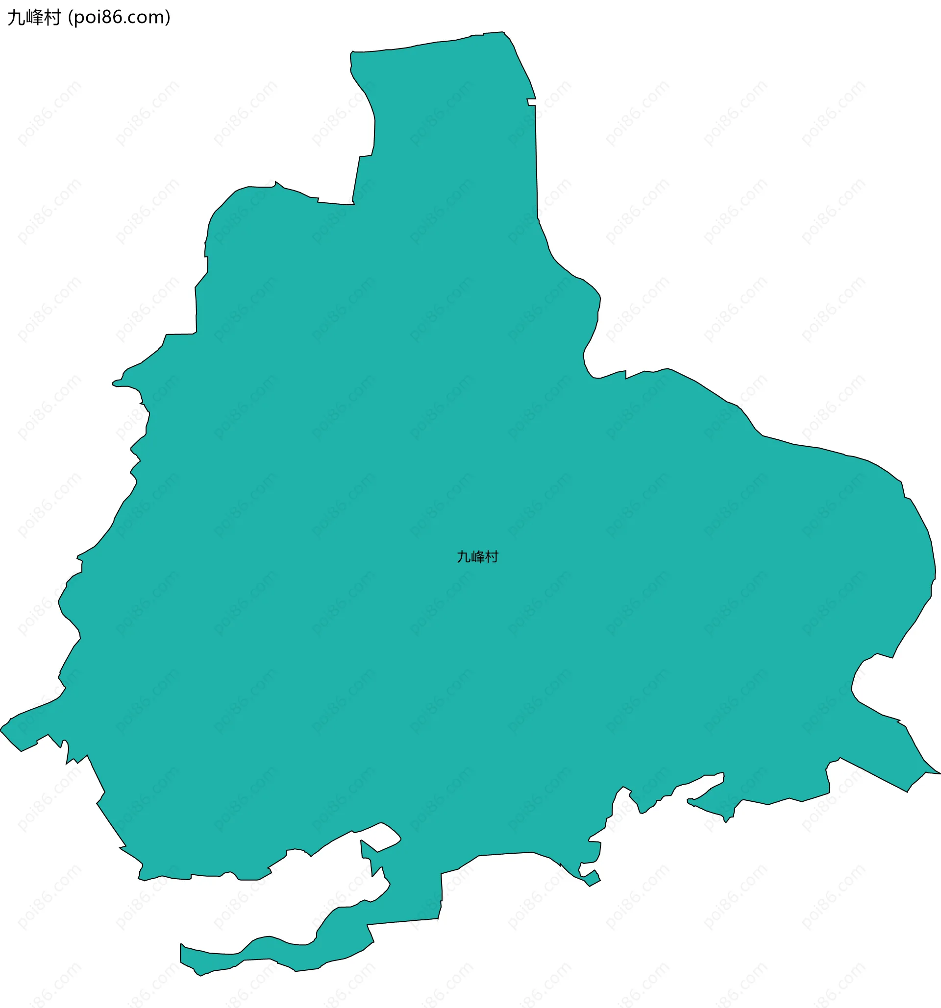 九峰村边界地图