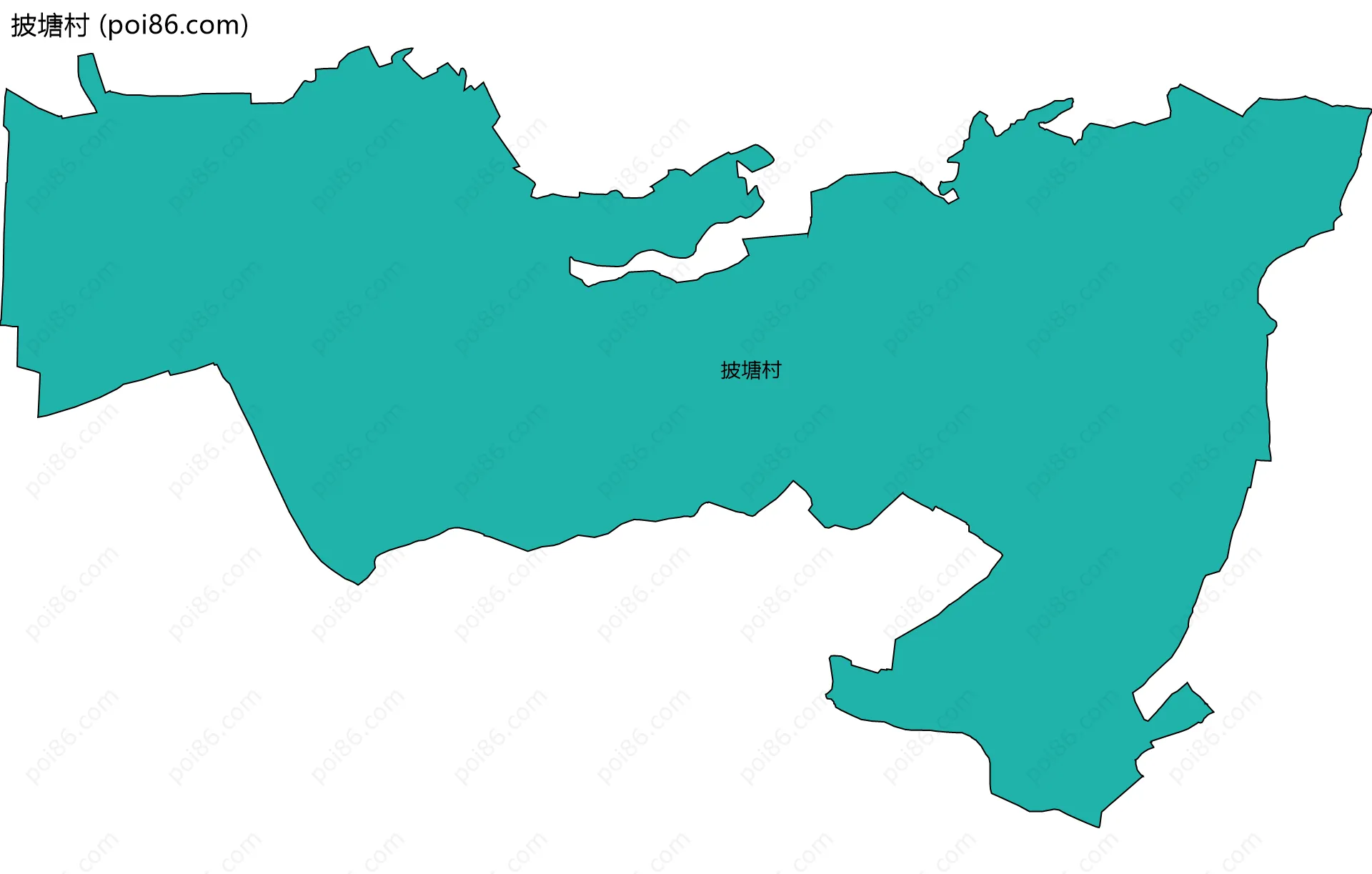 披塘村边界地图