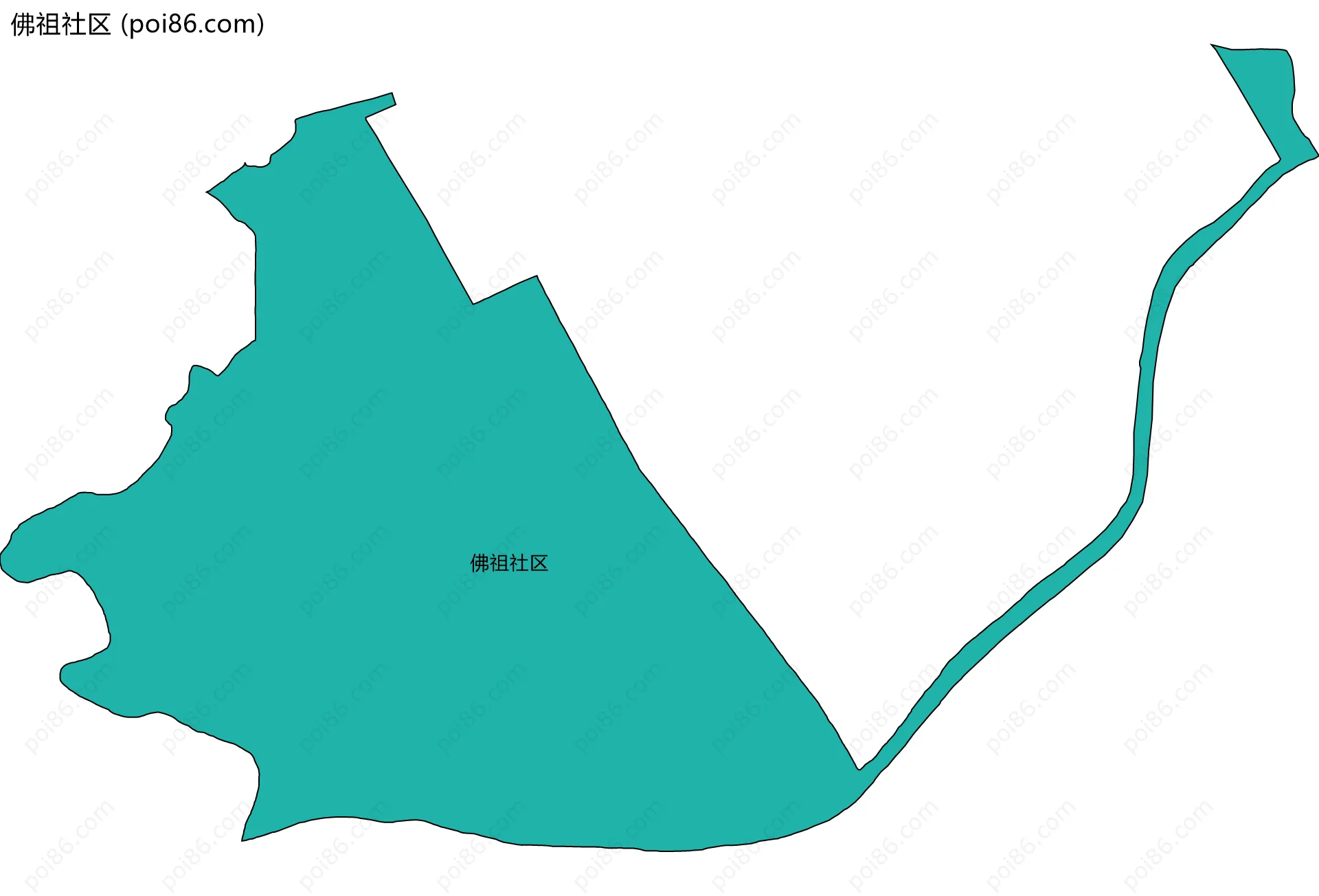 佛祖社区边界地图