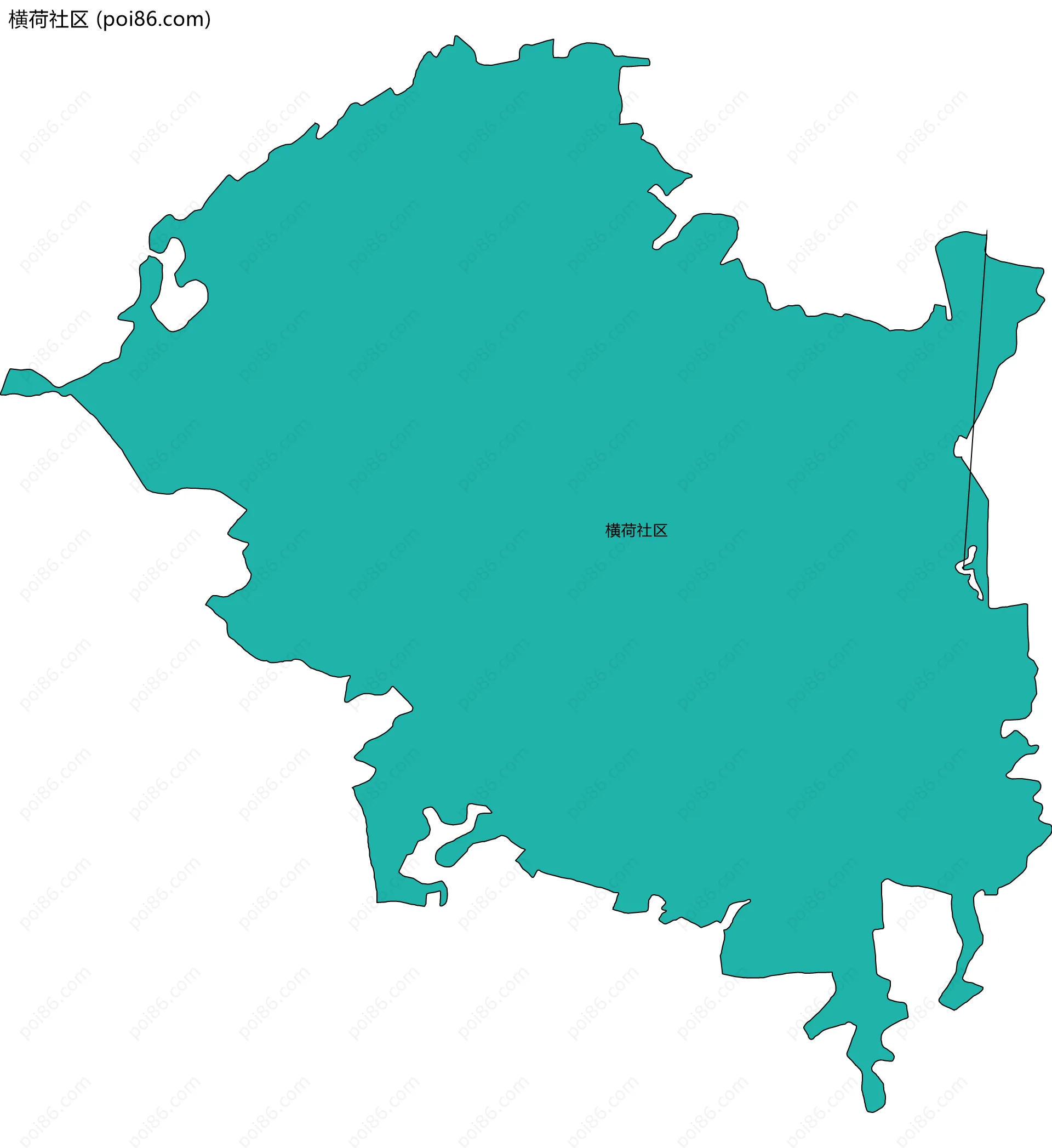 横荷社区边界地图