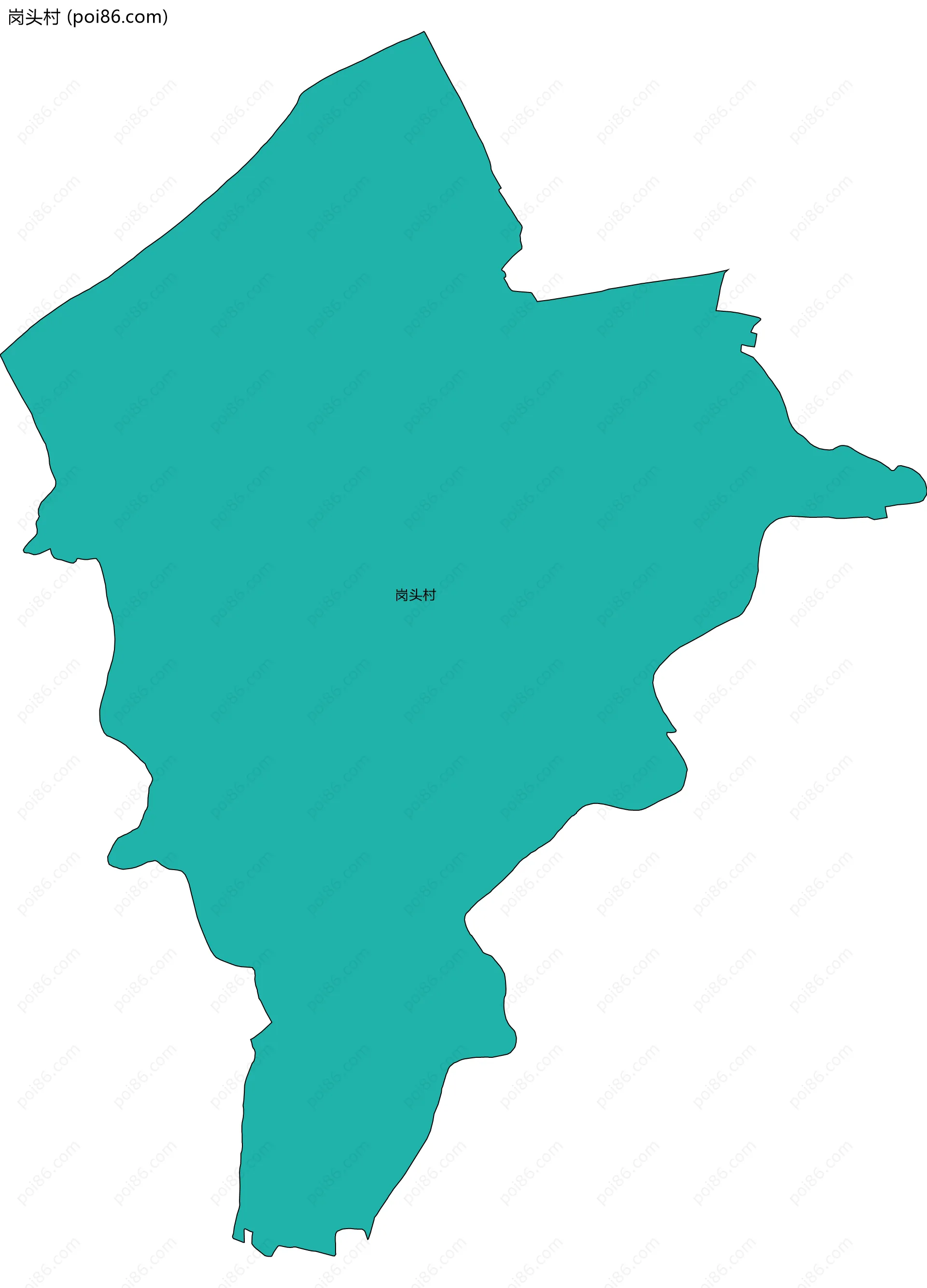岗头村边界地图