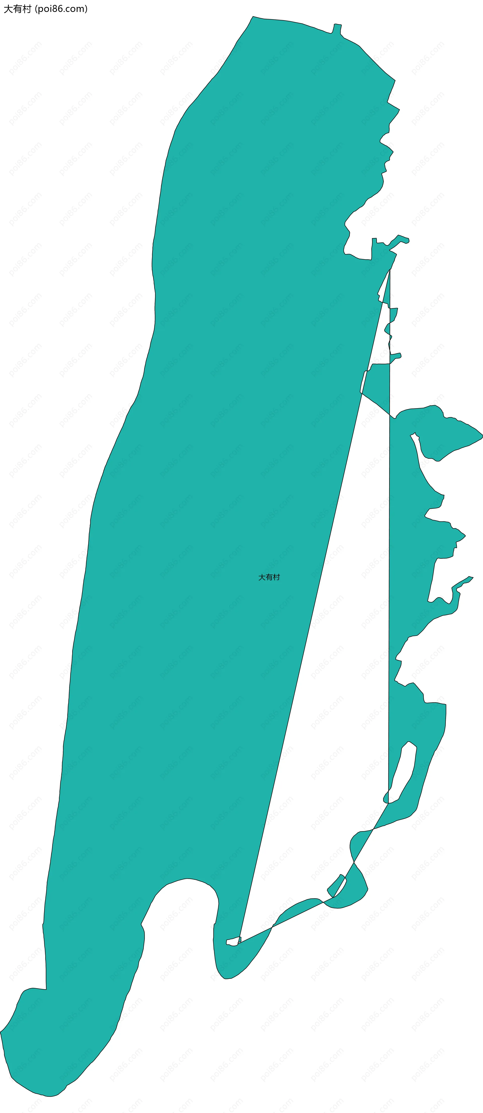 大有村边界地图