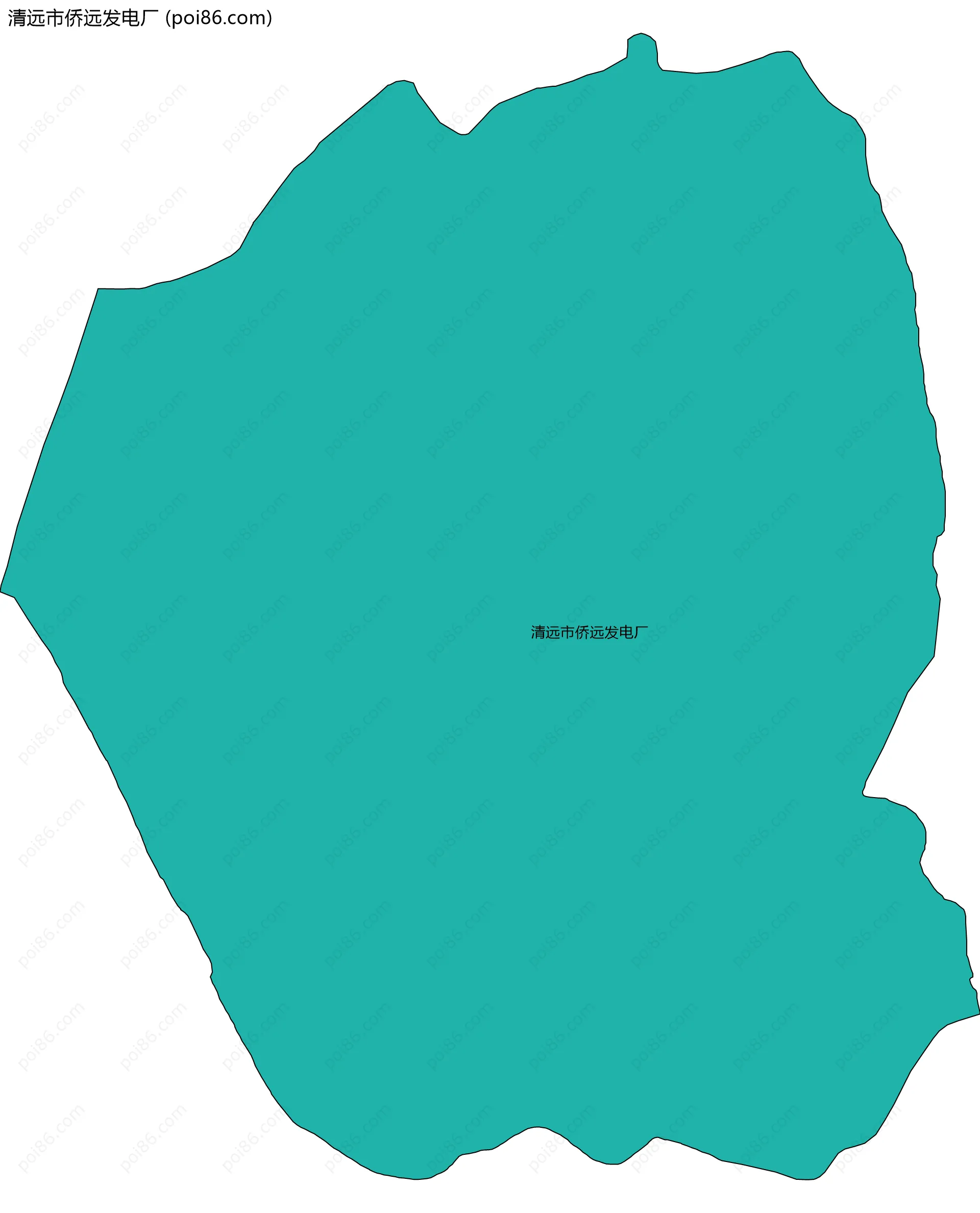清远市侨远发电厂边界地图
