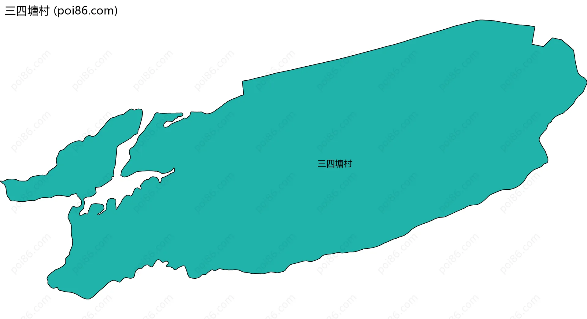 三四塘村边界地图