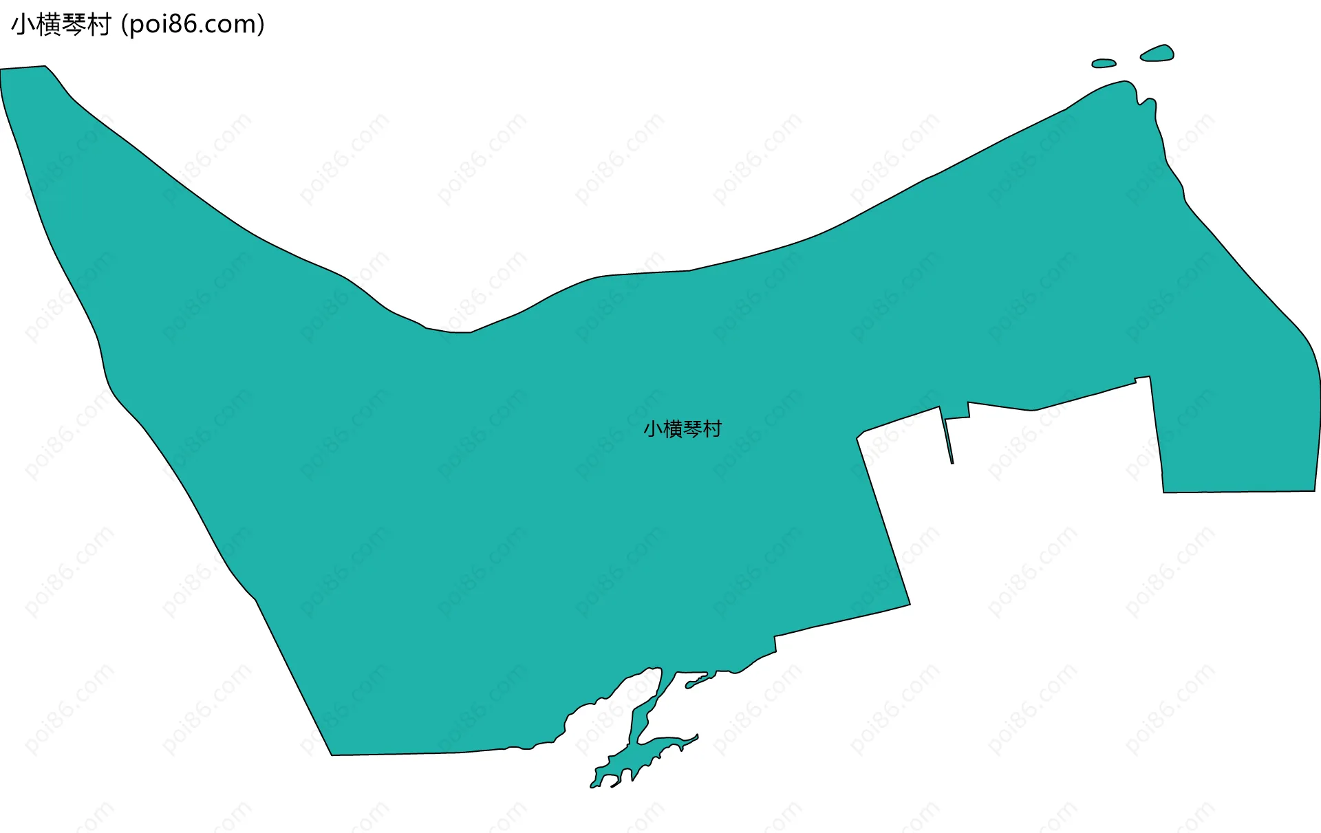 小横琴村边界地图