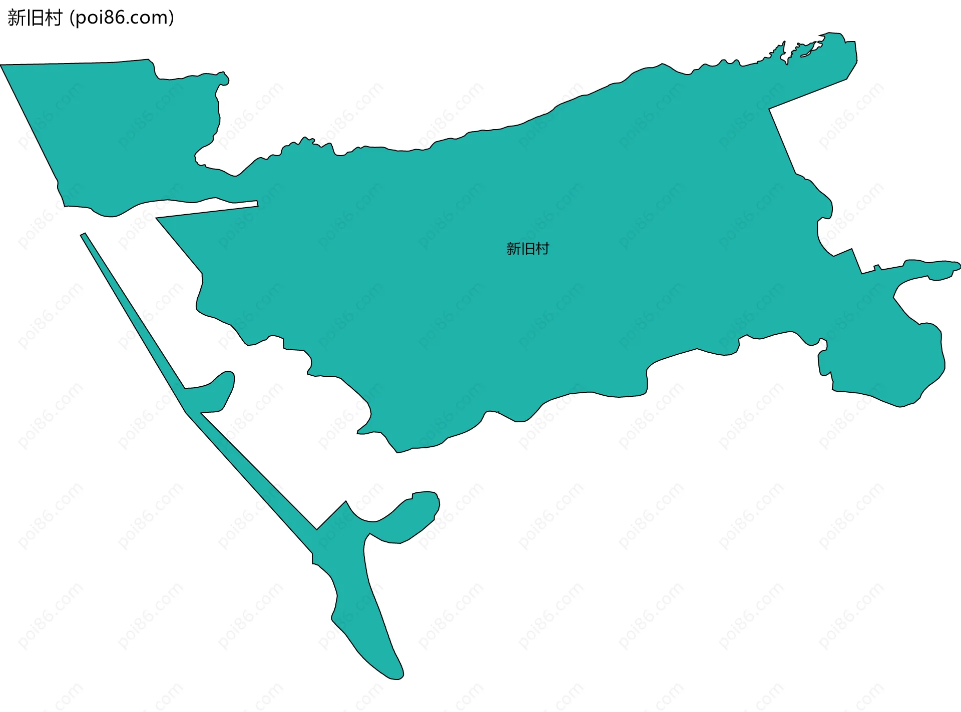 新旧村边界地图