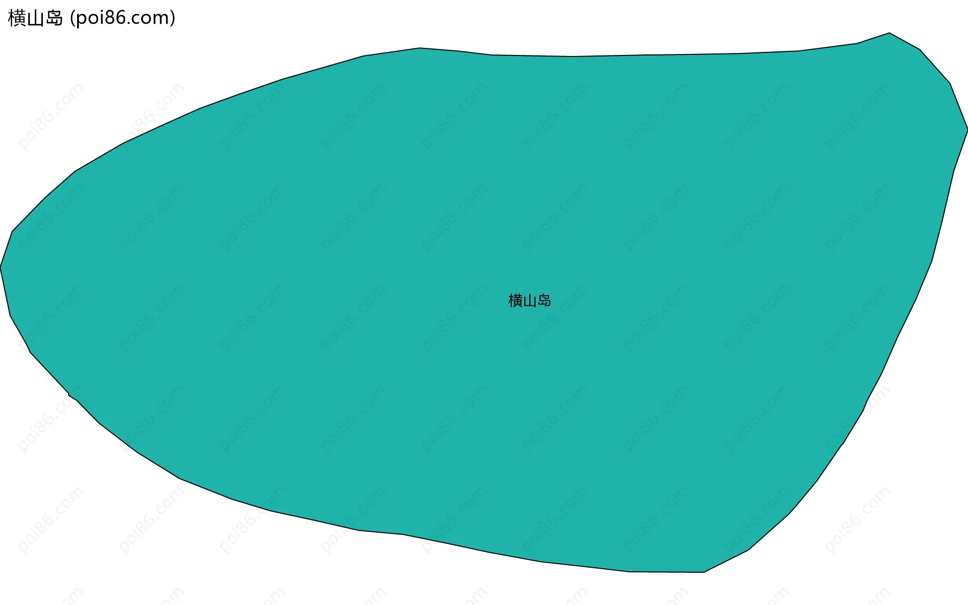 横山岛边界地图