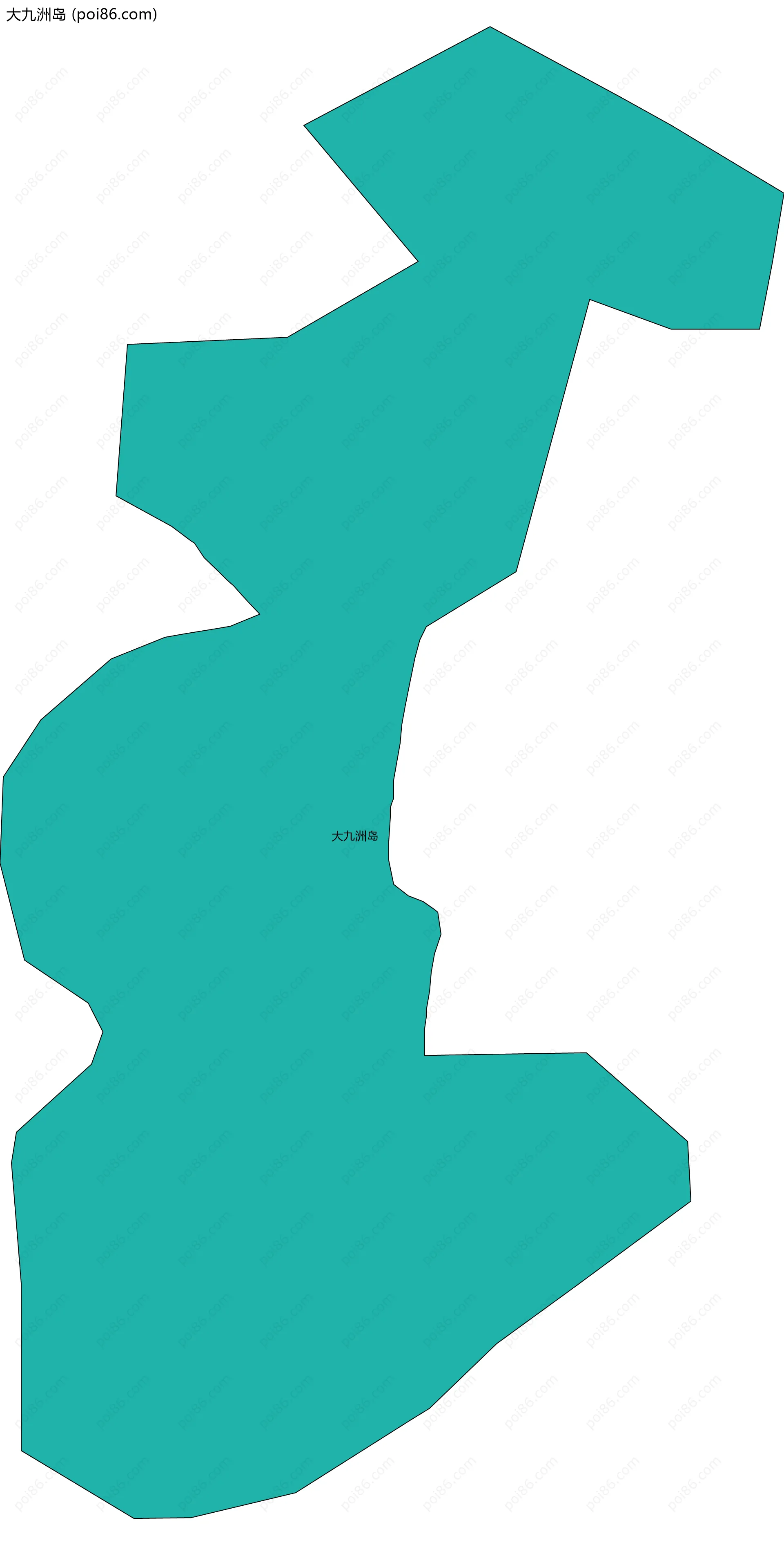 大九洲岛边界地图