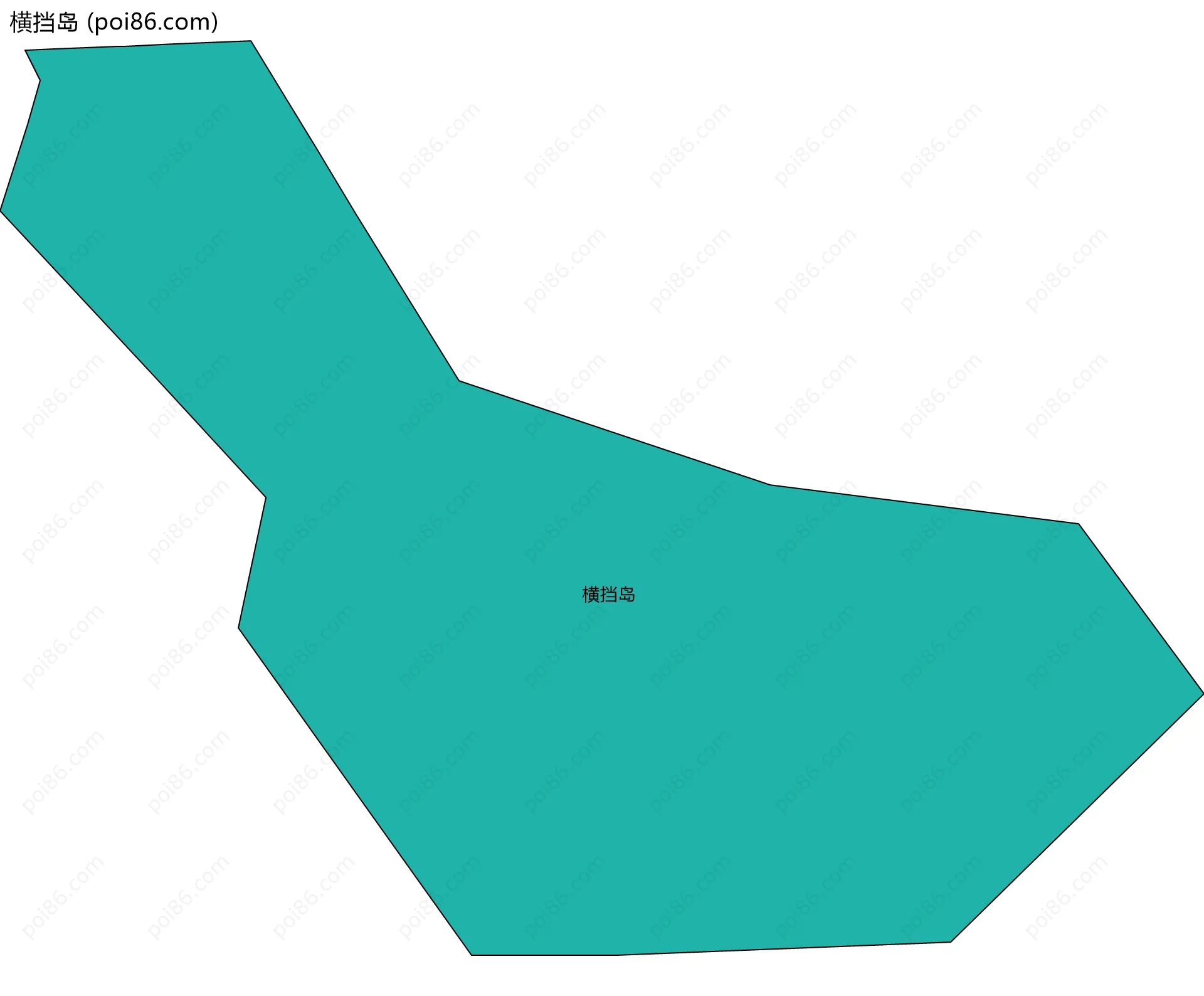 横挡岛边界地图