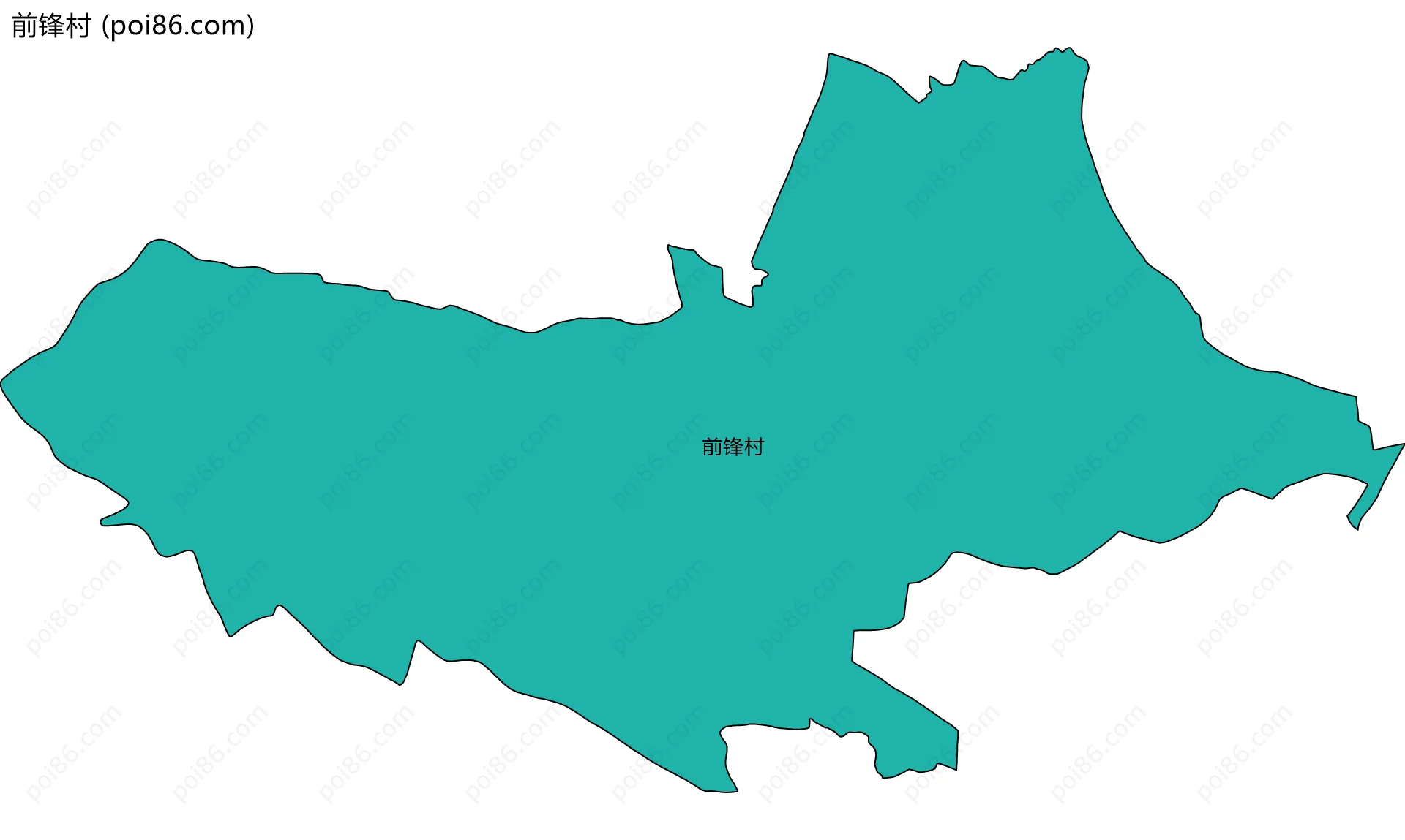 前锋村边界地图