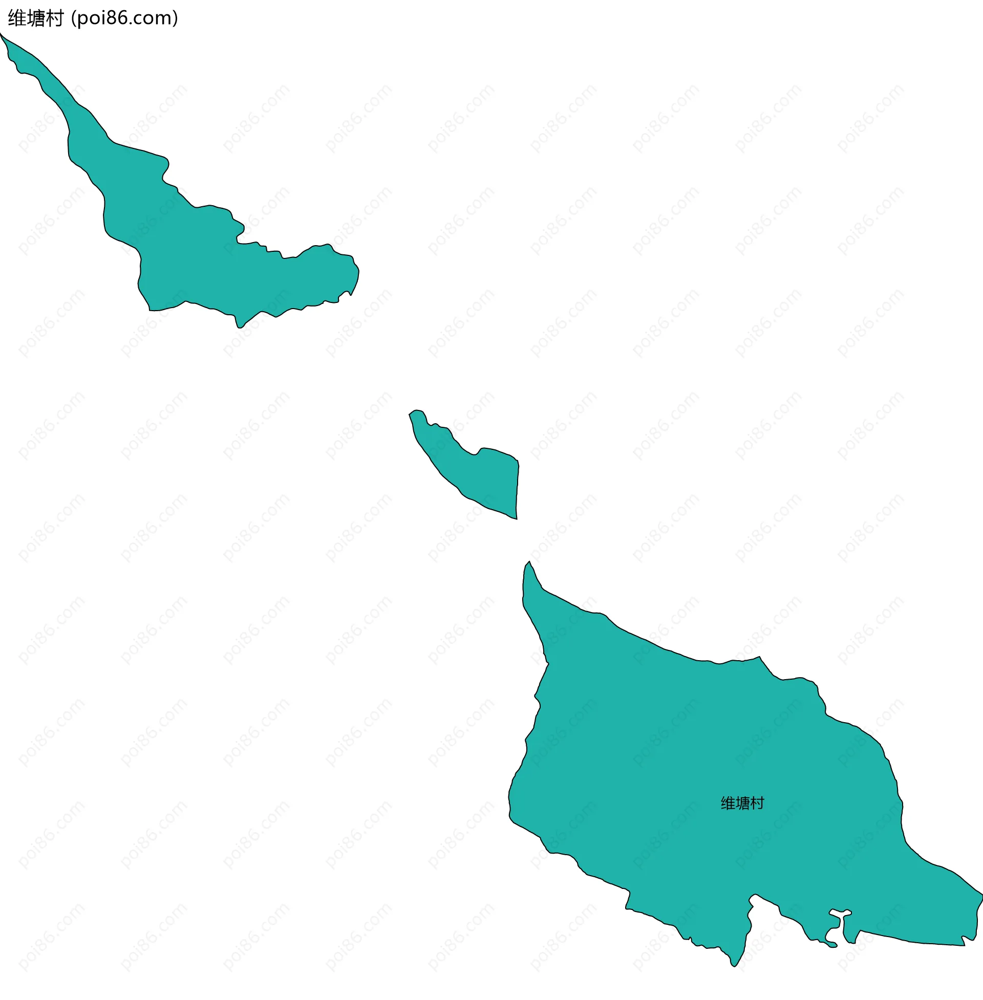 维塘村边界地图