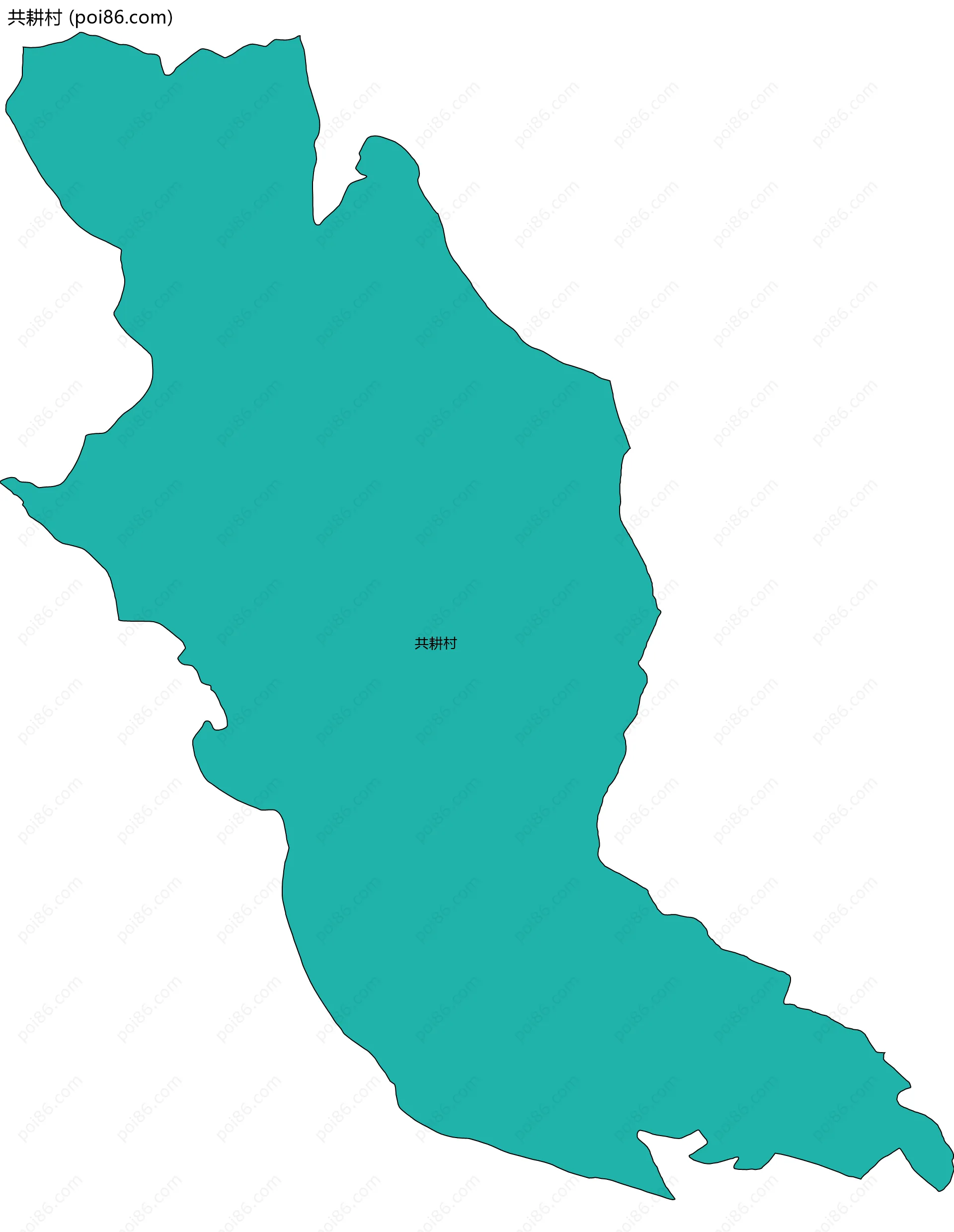 共耕村边界地图