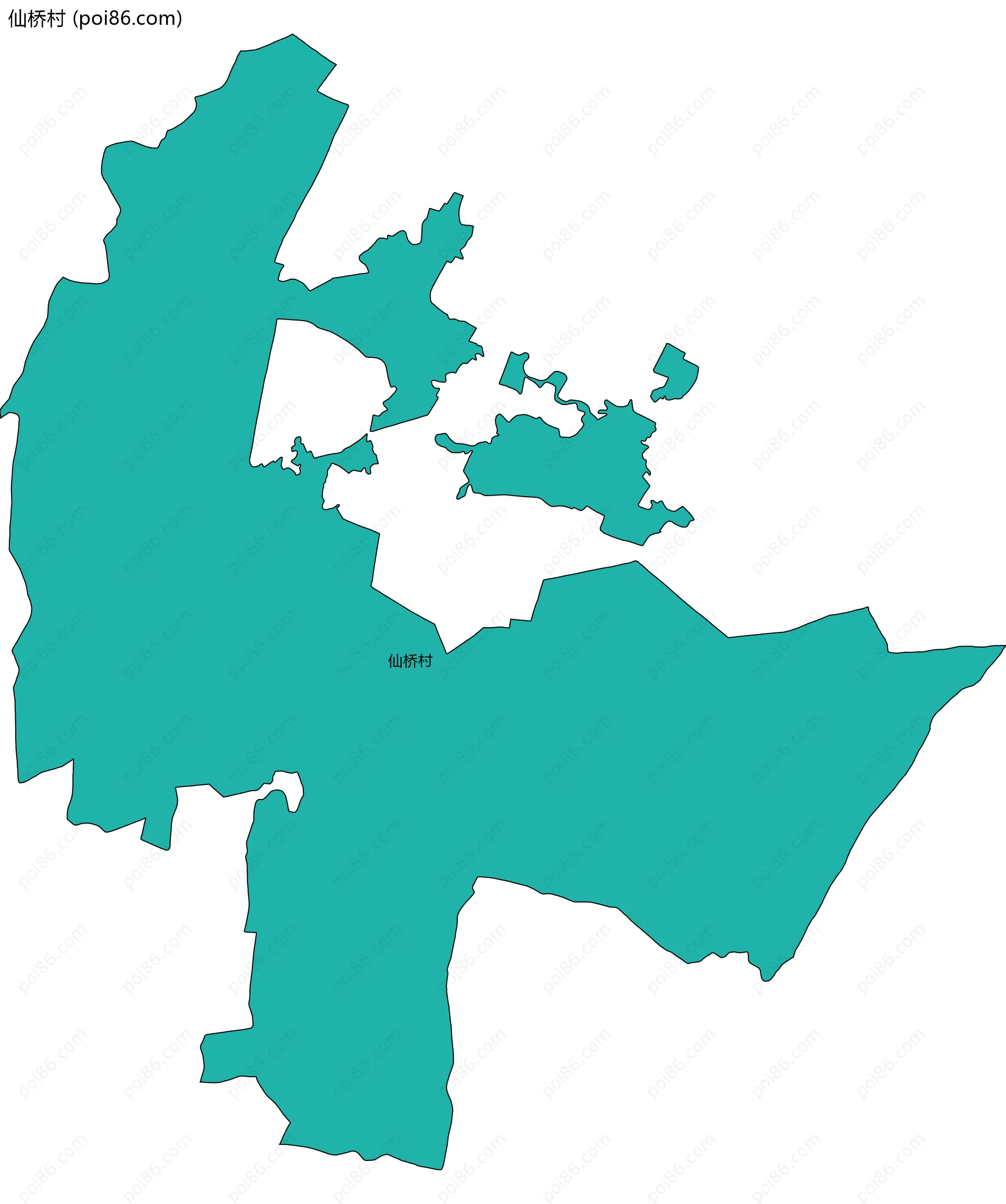 仙桥村边界地图