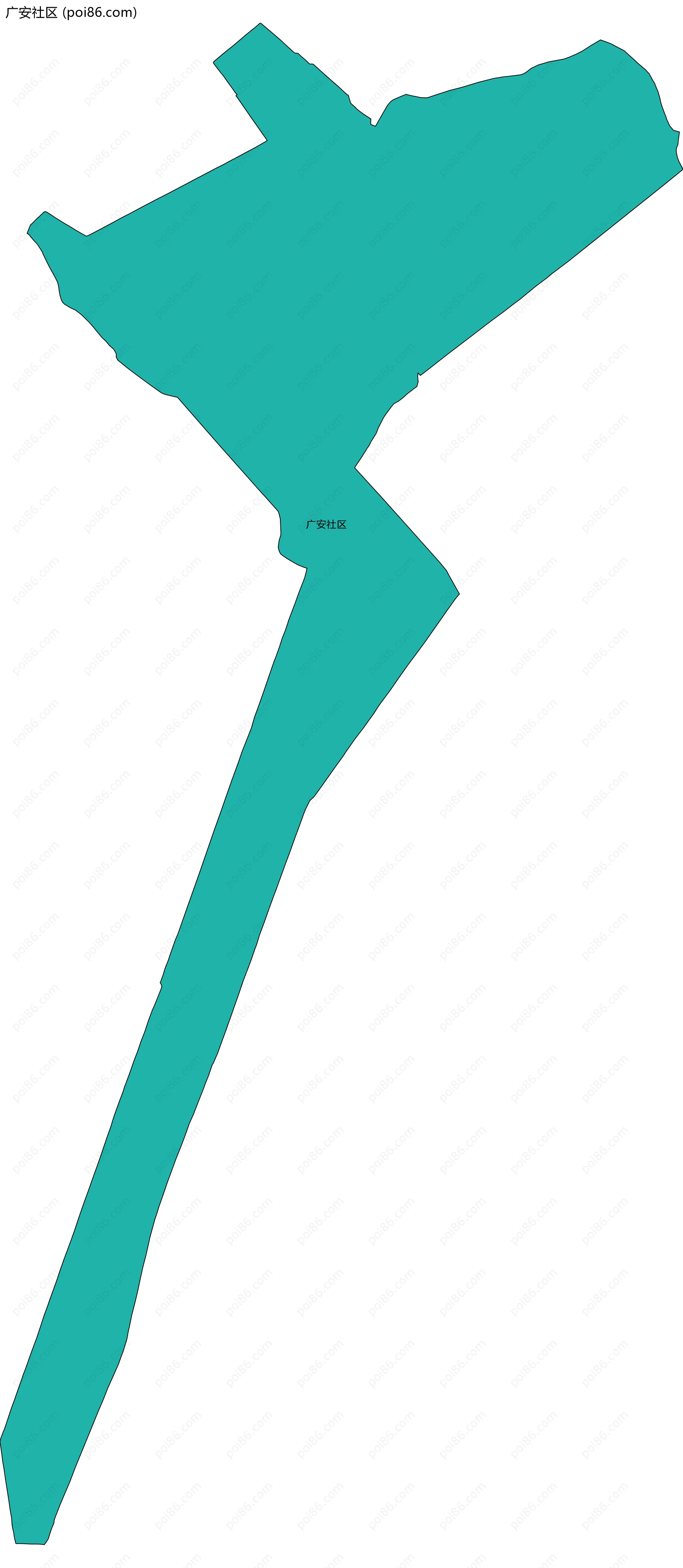 广安社区边界地图