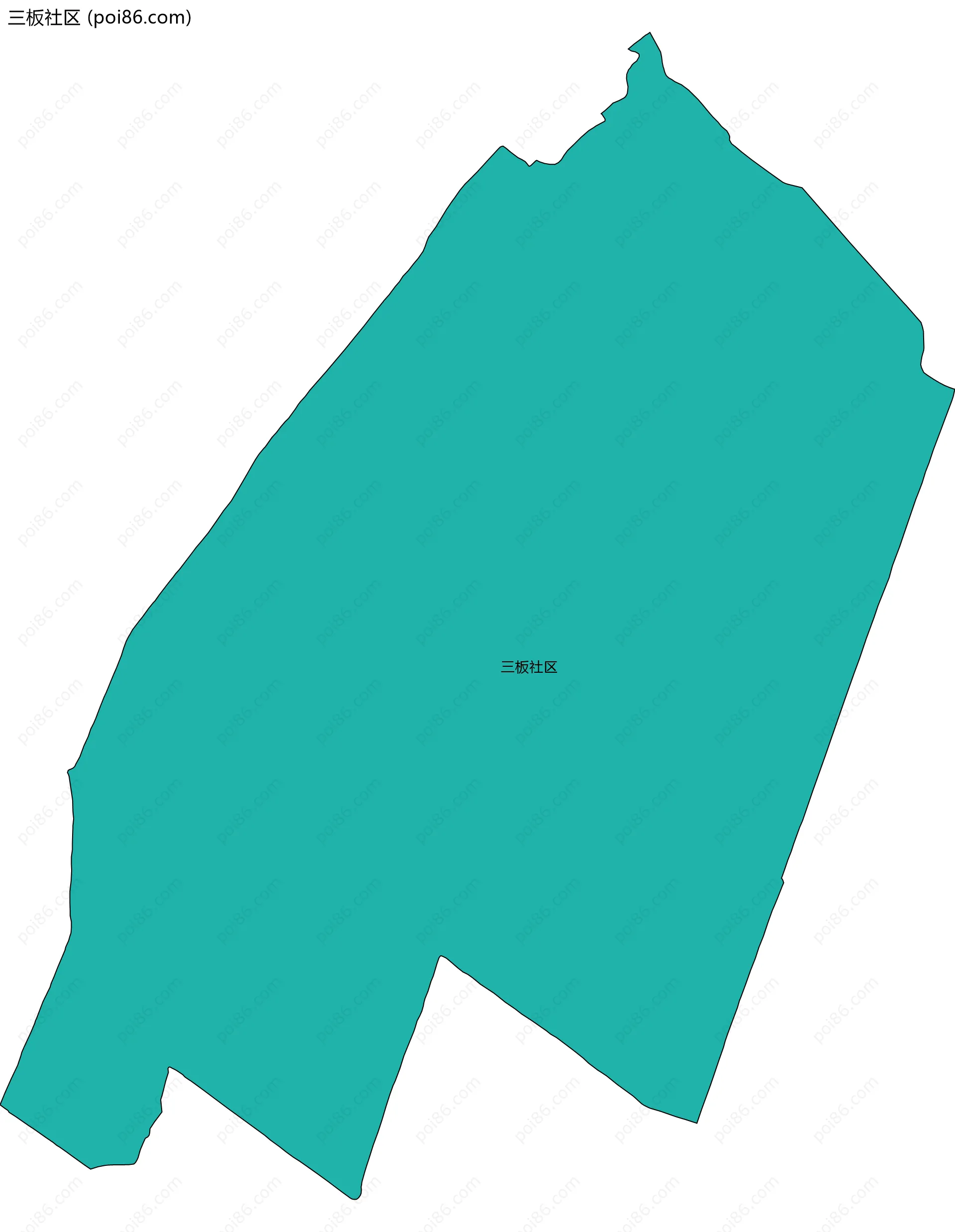 三板社区边界地图